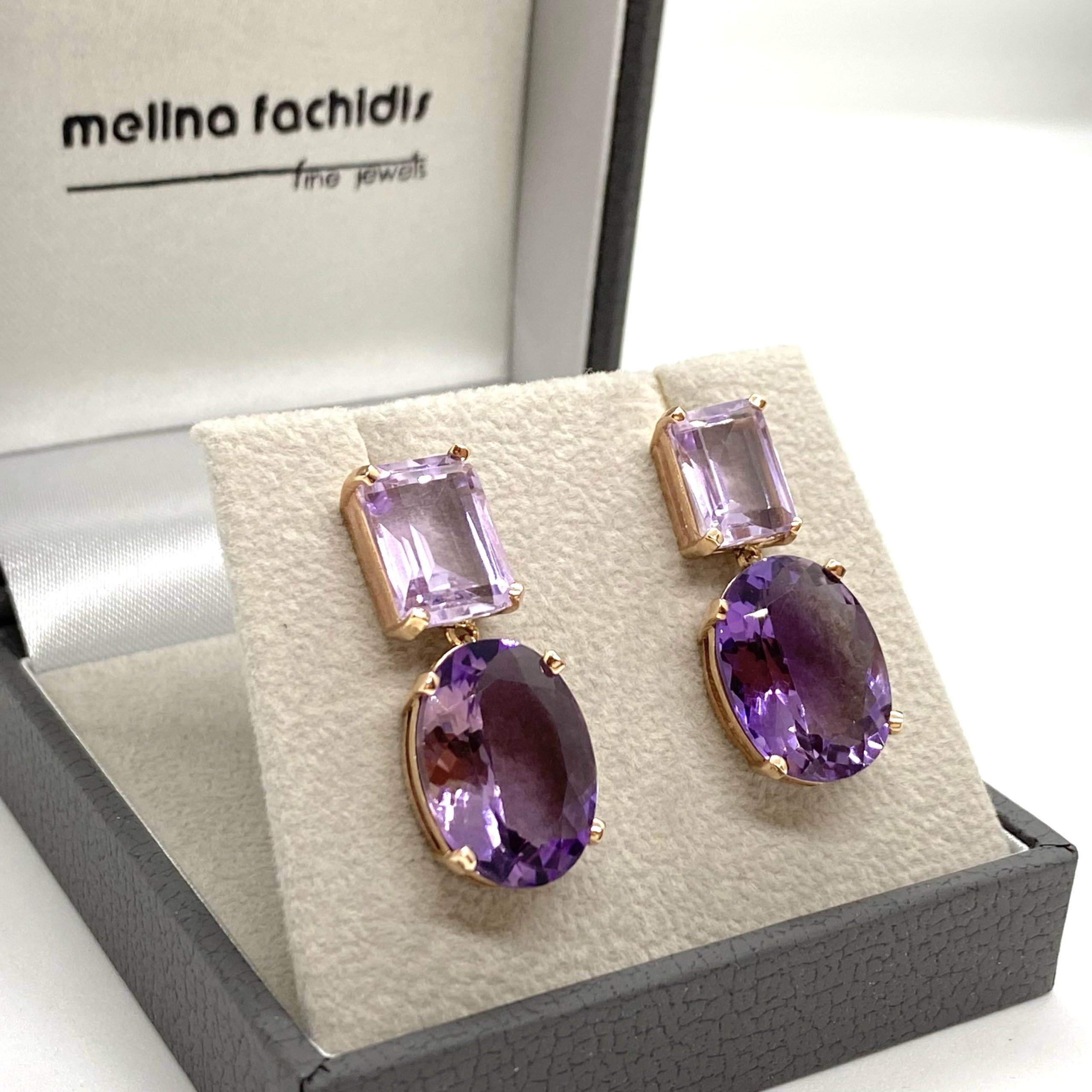 Two stone amethyst impressive earrings — Melina Fachidis (3)