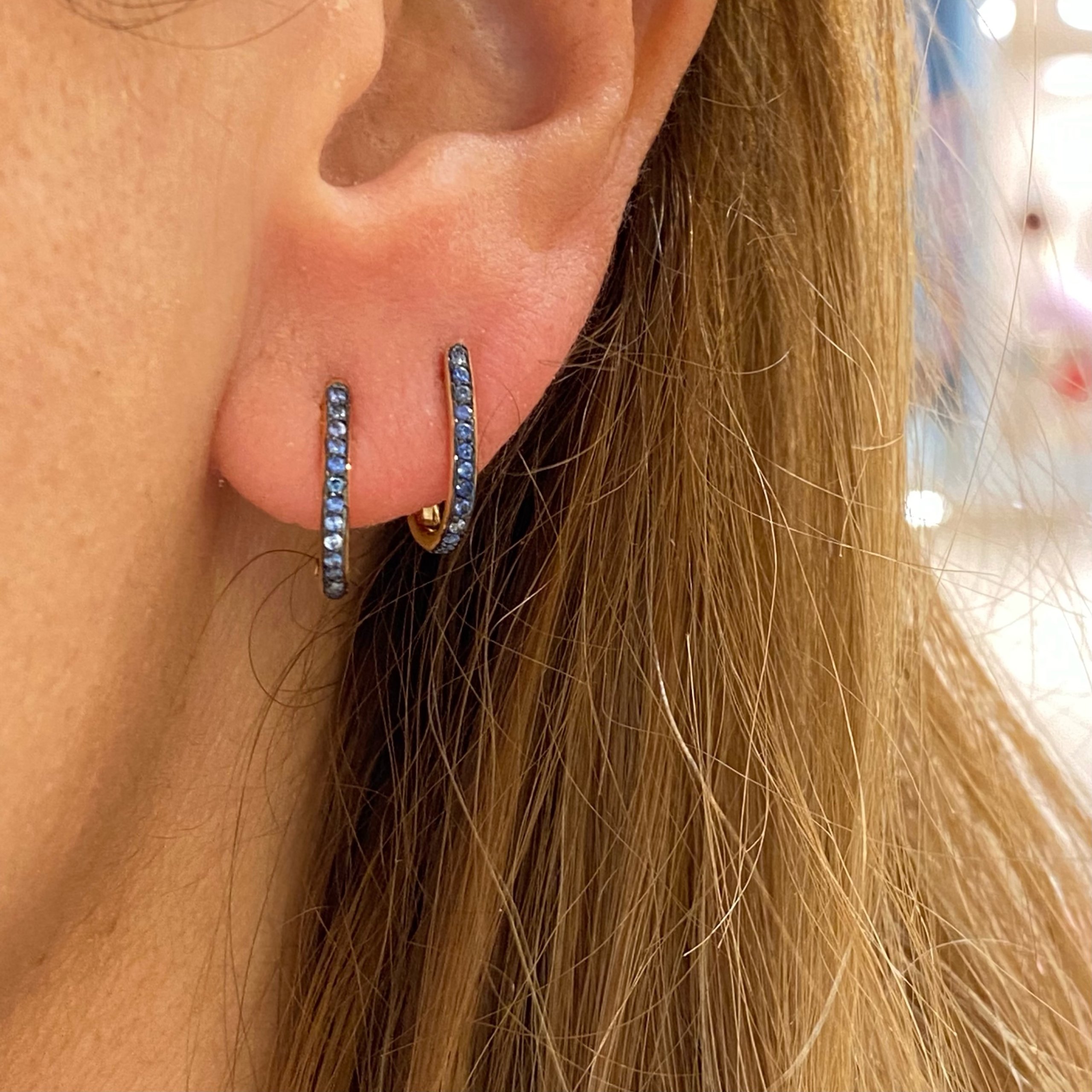 Minimal chic sapphire oval hoops — Melina Fachidis (5)