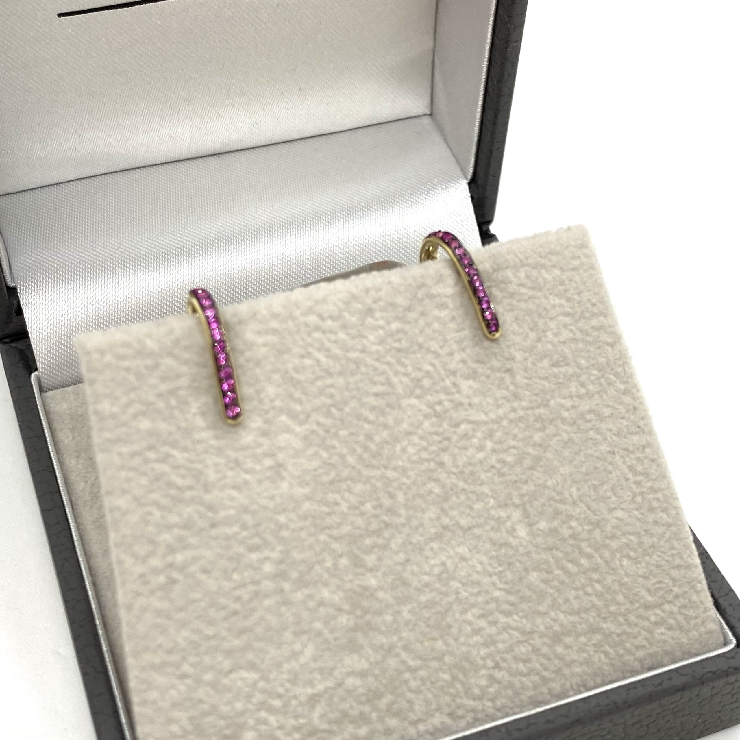 Minimal oval ruby hoops — Melina Fachidis (3)