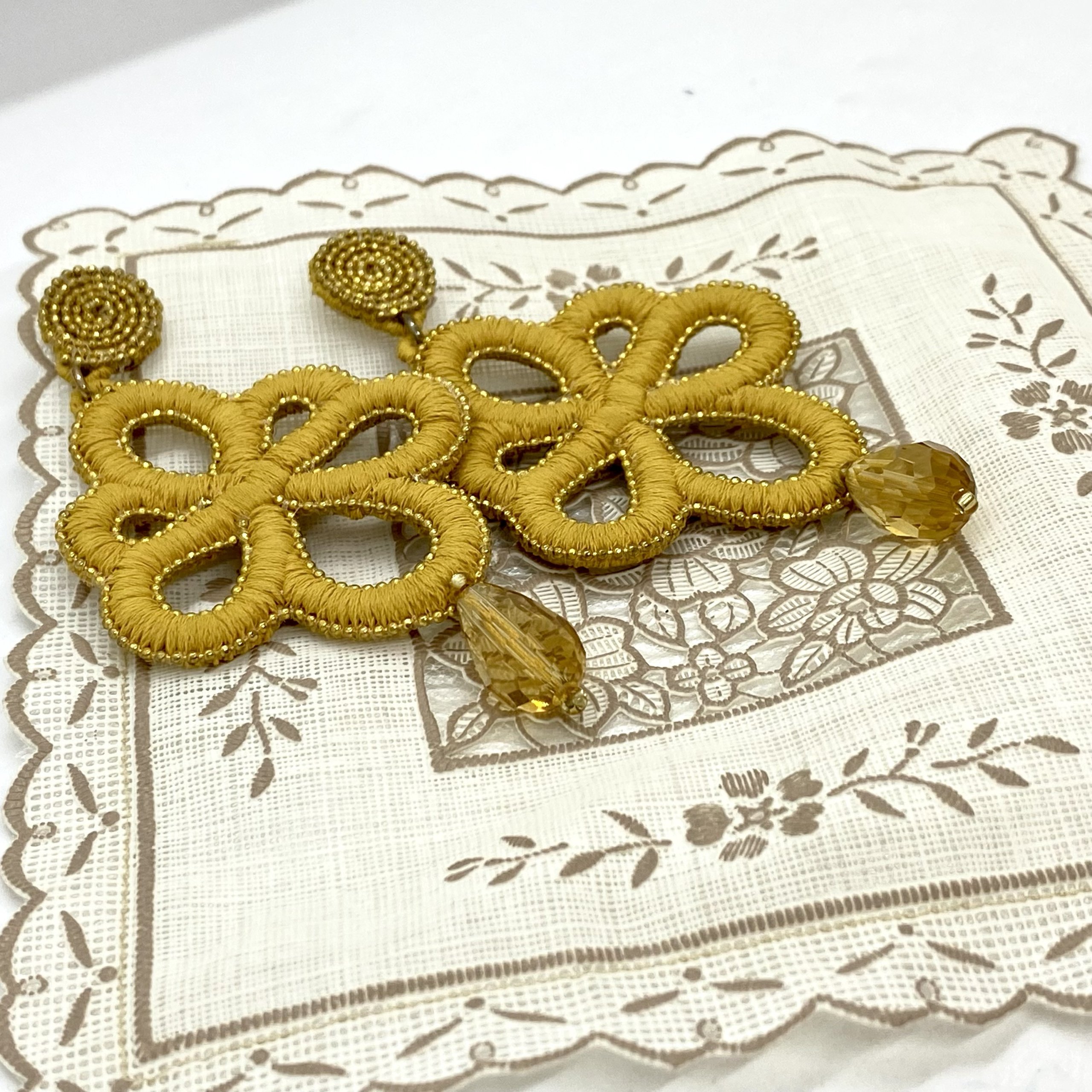 Amelie Channel yellow earrings — Melina Fachidis (3)
