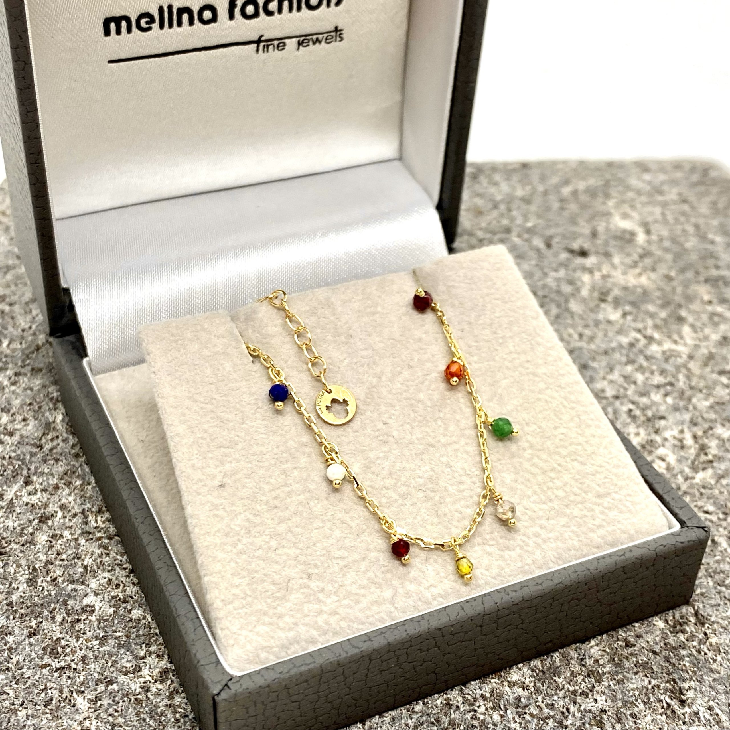 Multi color drop chain bracelet — Melina Fachidis (2)