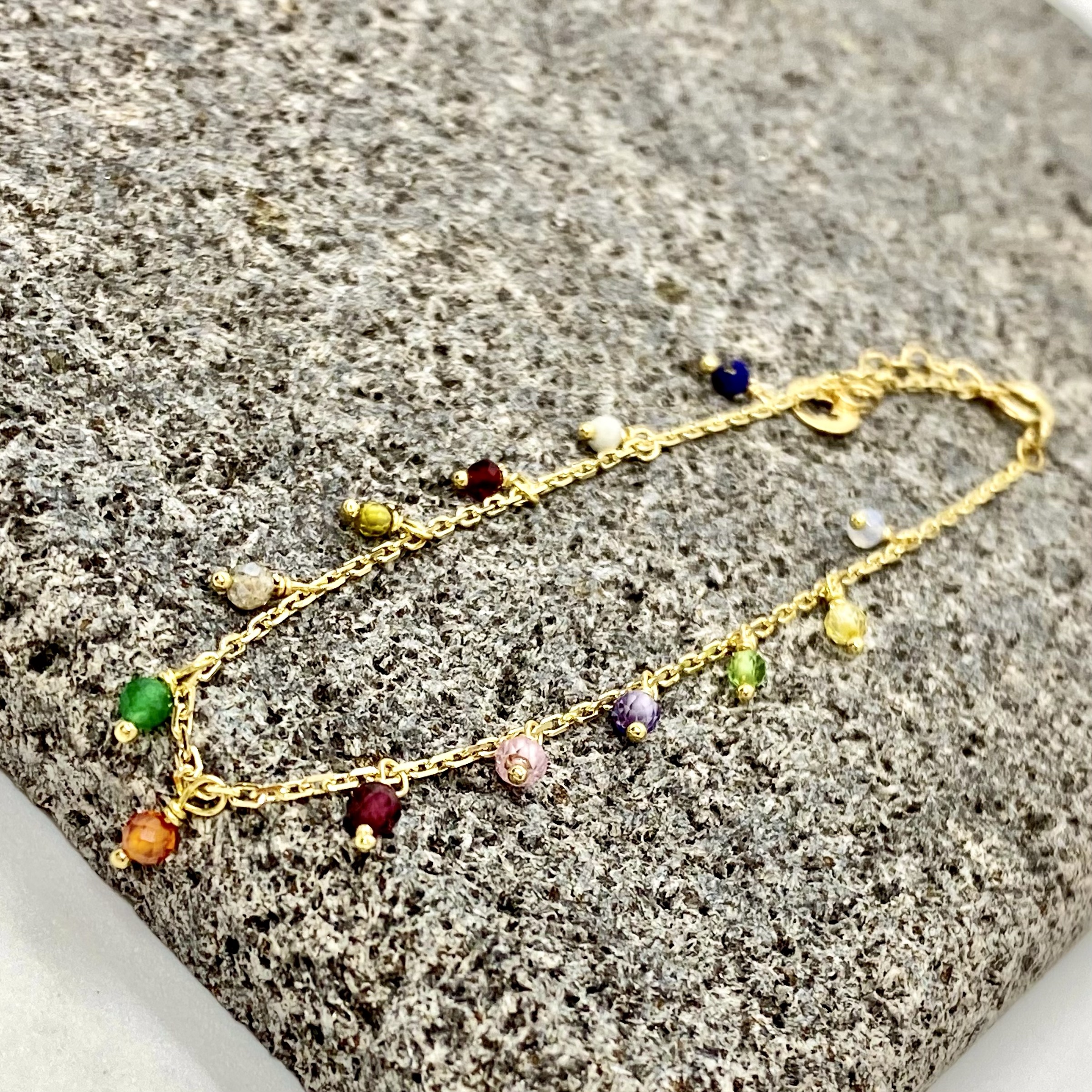 Multi color drop chain bracelet — Melina Fachidis (4)