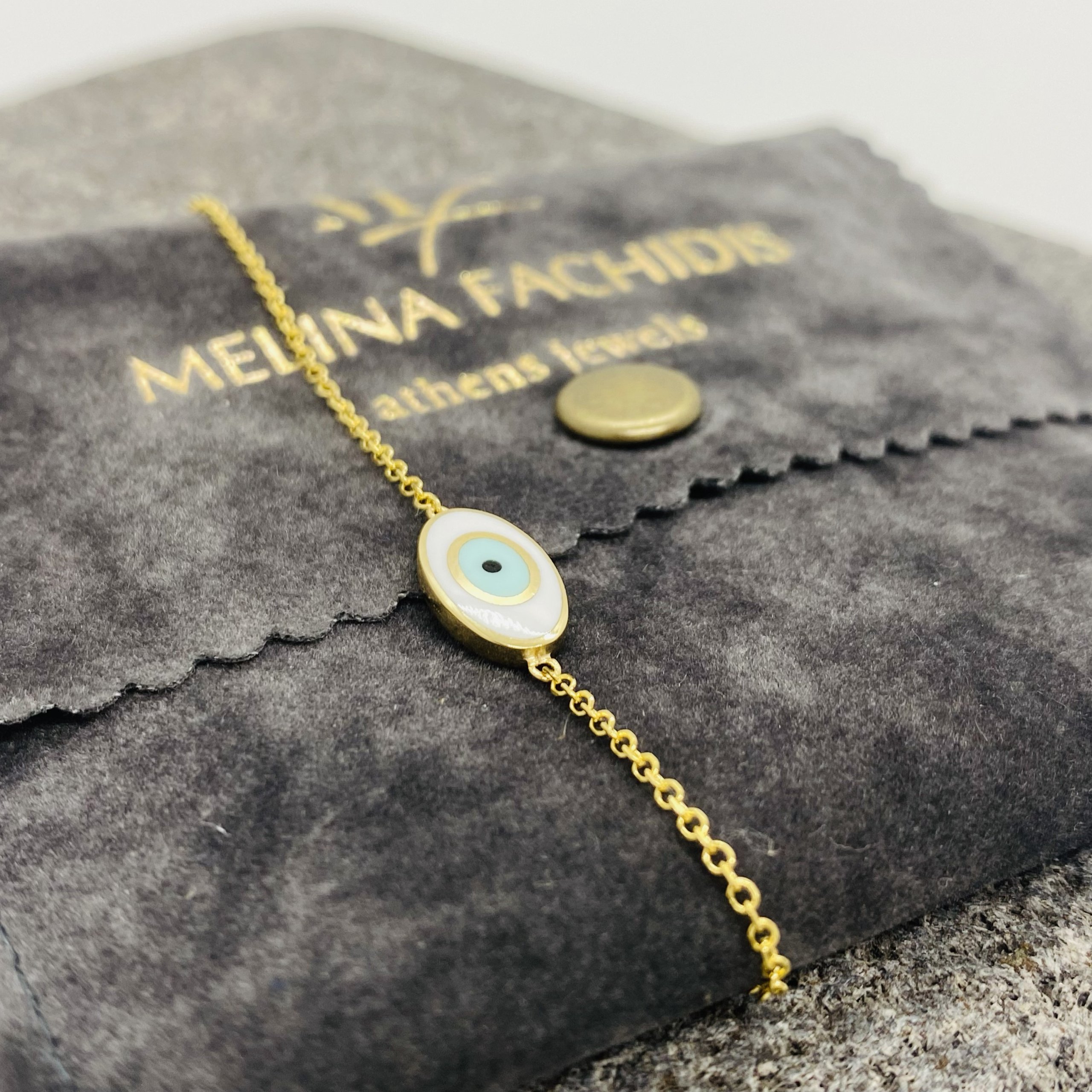 Oval eye enameled bracelet — Melina Fachidis (3)