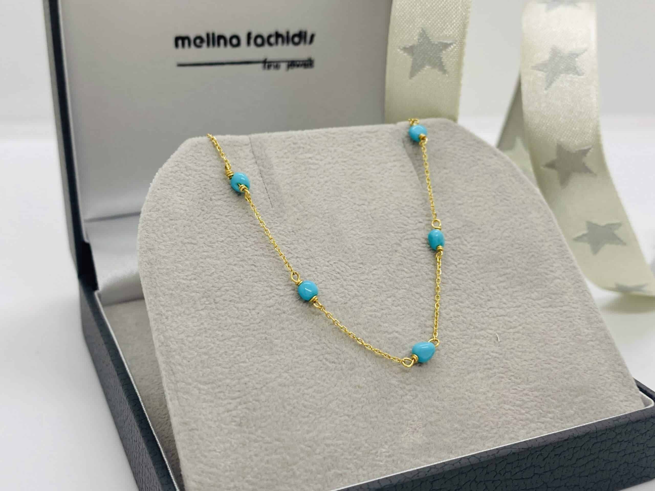 Turquoise gold necklace — Melina Fachidis (4)