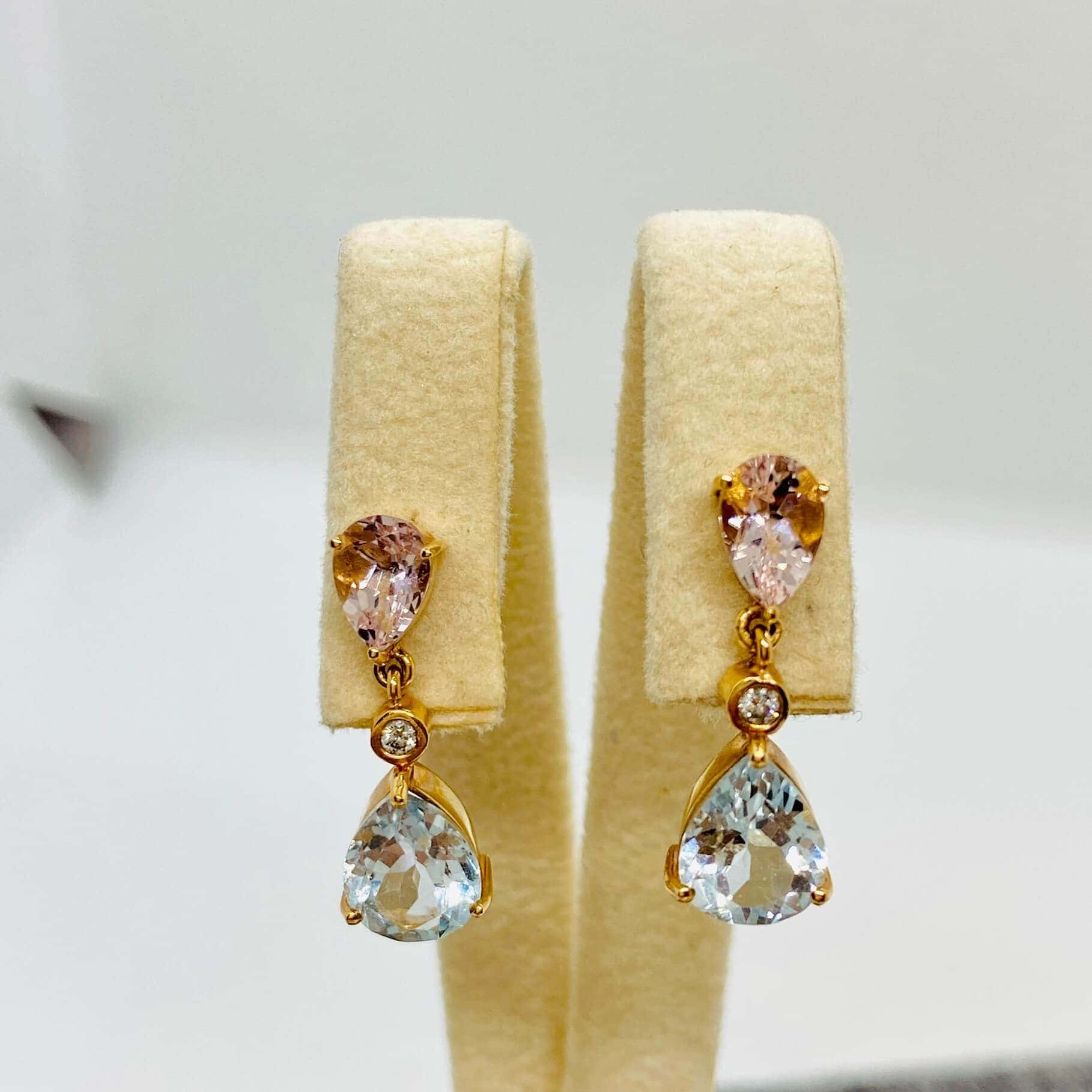 Aquamarine and morganite drop earrings — Melina Fachidis (4)