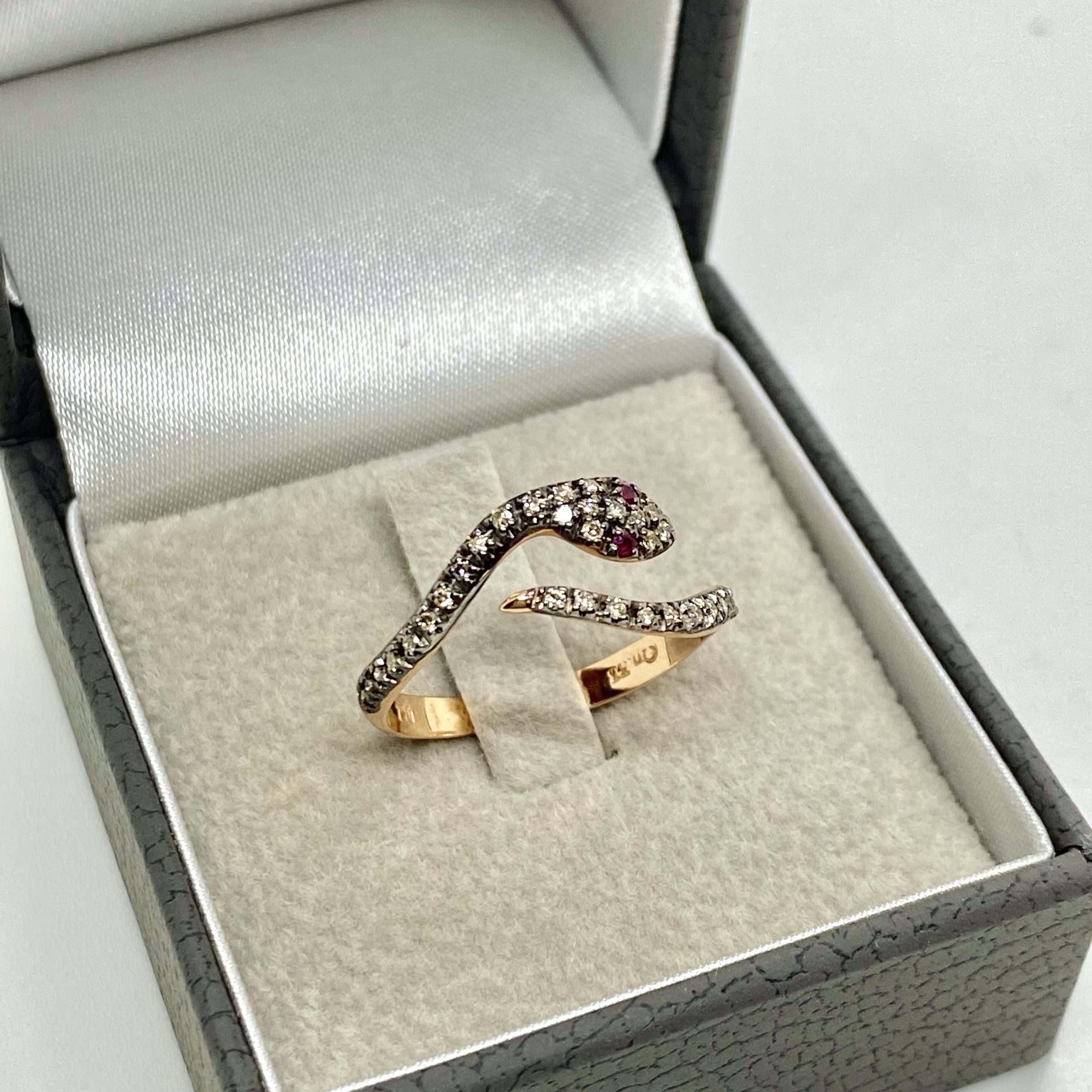 Snake brown diamonds ring — Melina Fachidis (4)