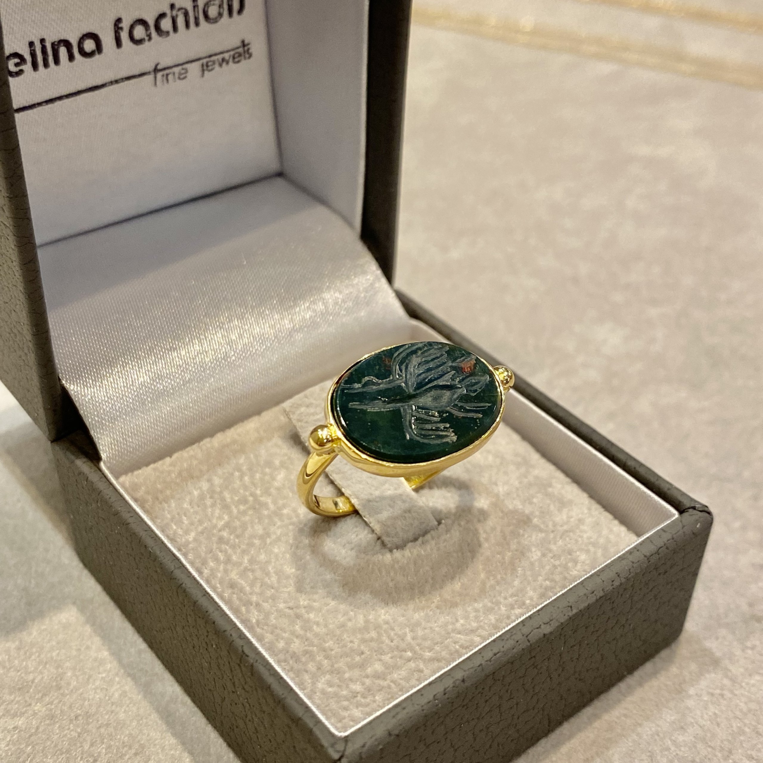 Bloodstone oval signet ring — Melina Fachidis (4)