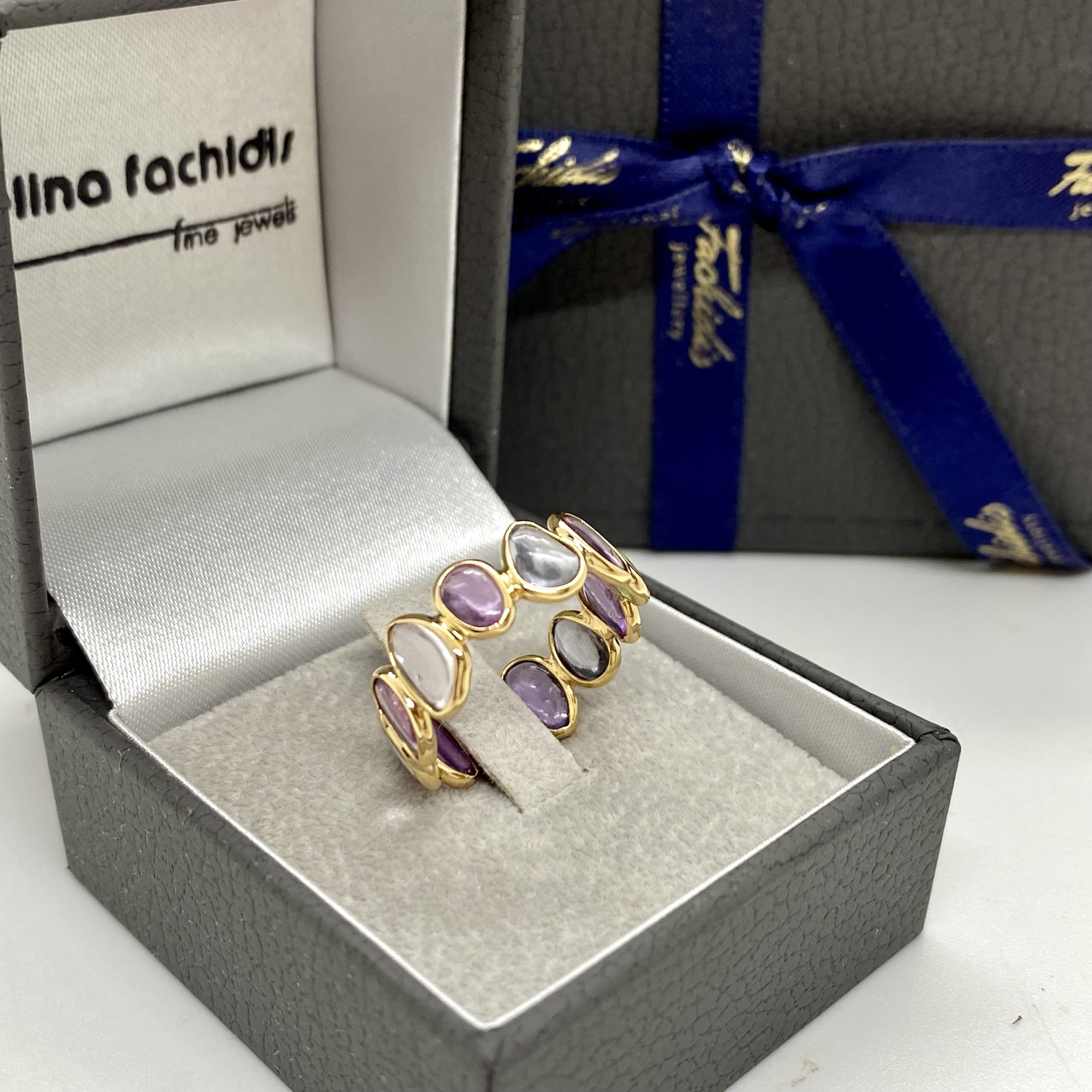 Multi color irregular sapphire ring — Melina Fachidis (2)