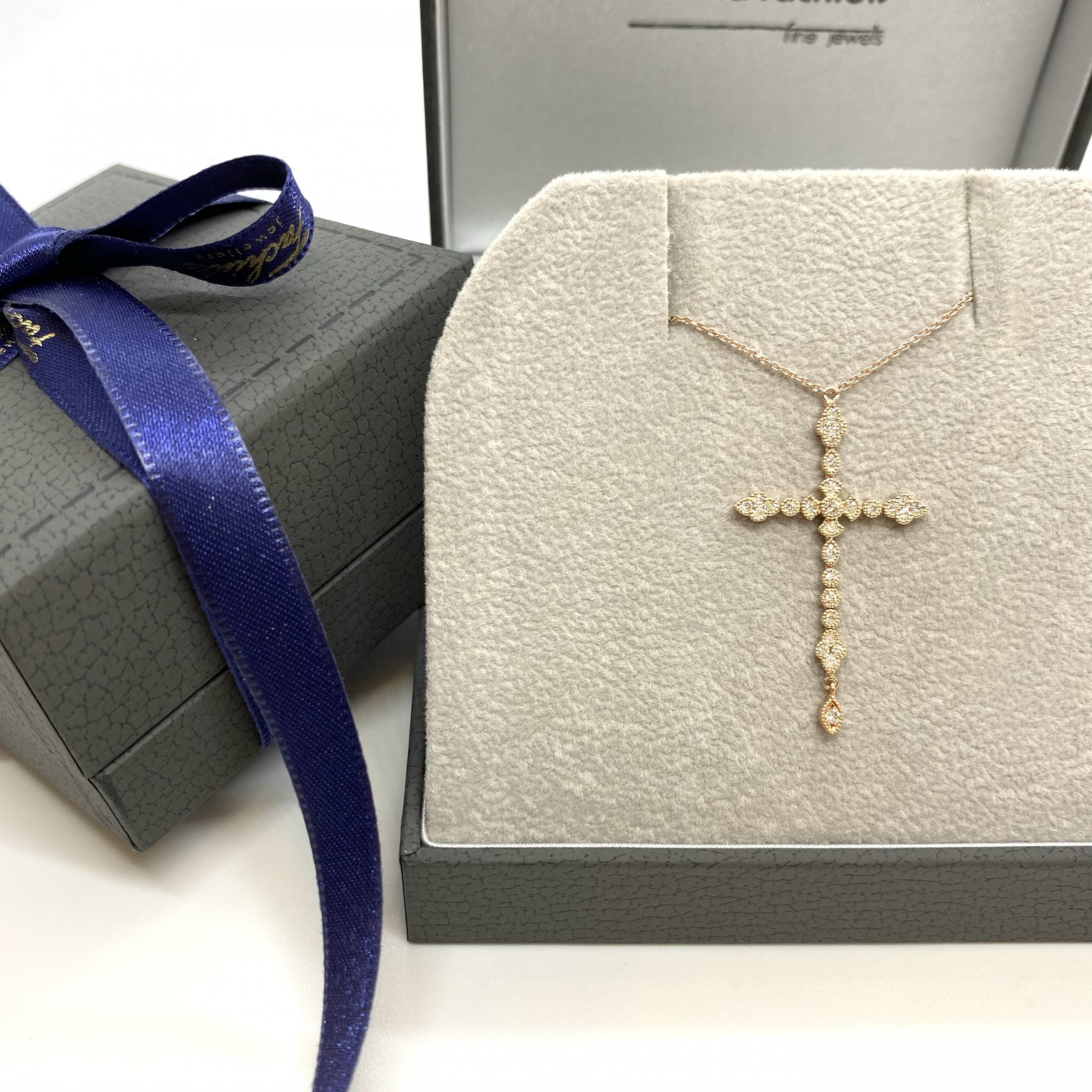 Full diamond cross pendant — Melina Fachidis (3)
