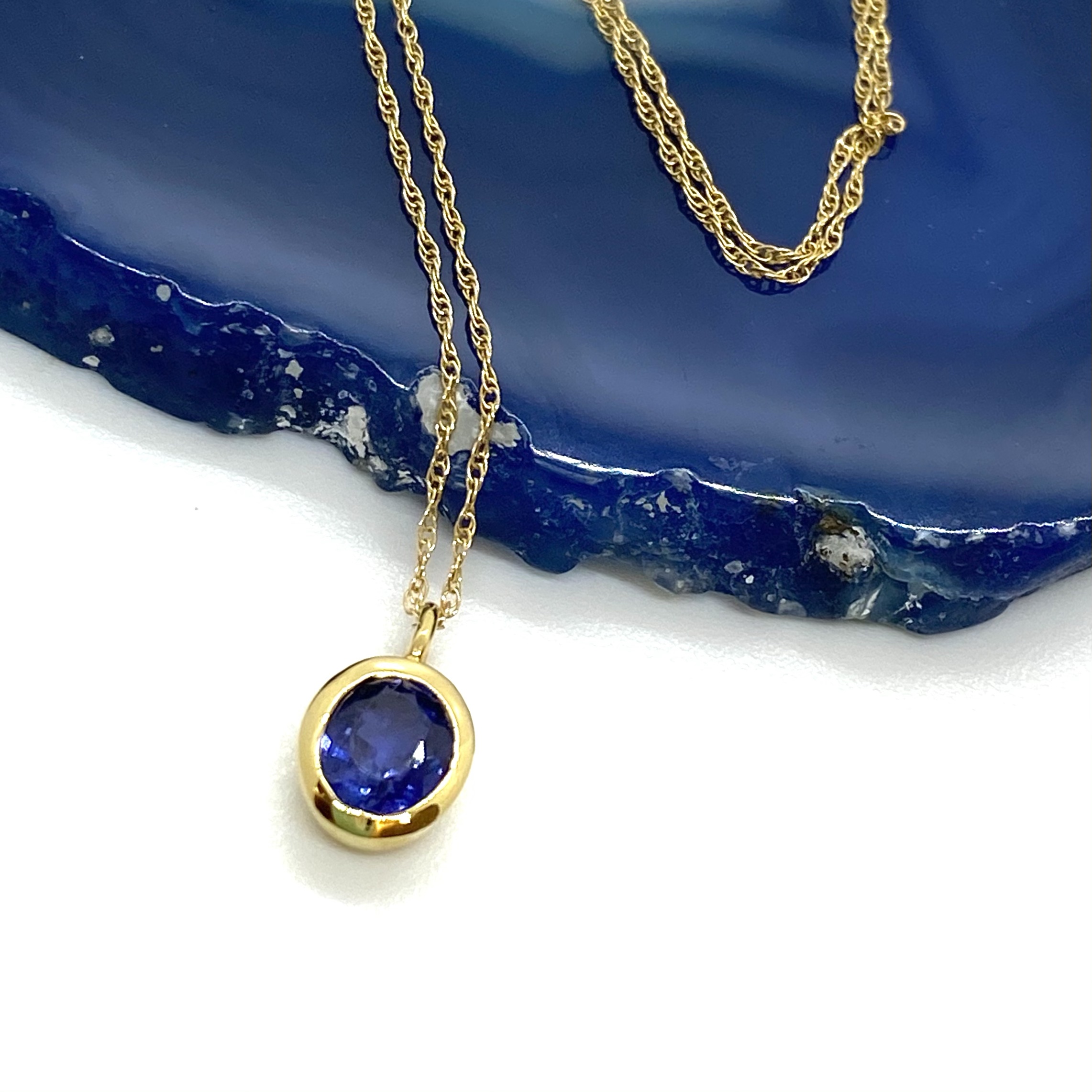 Tanzanite minimal chic pendant — Melina Fachidis (3)