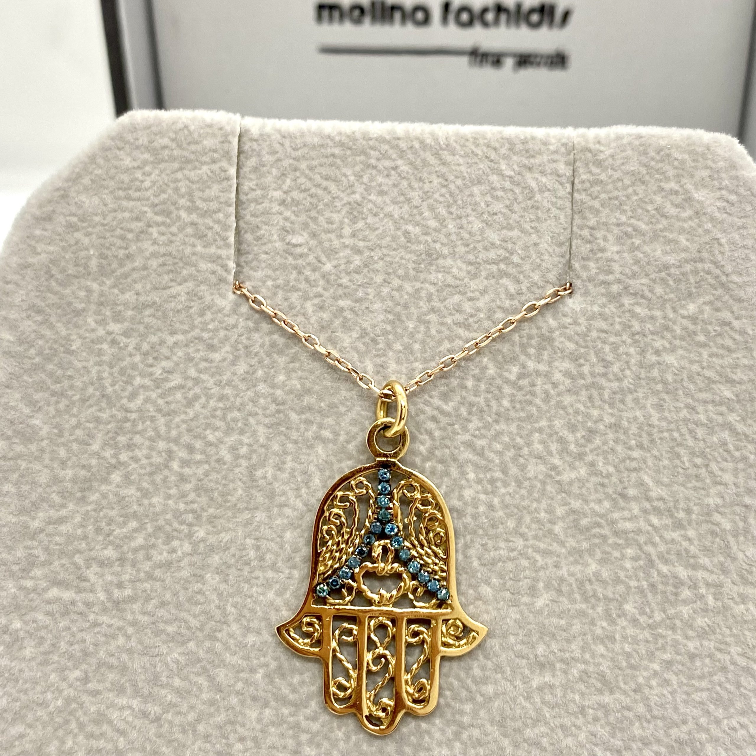 Fatima pendant with blue diamonds — Melina Fachidis (5)