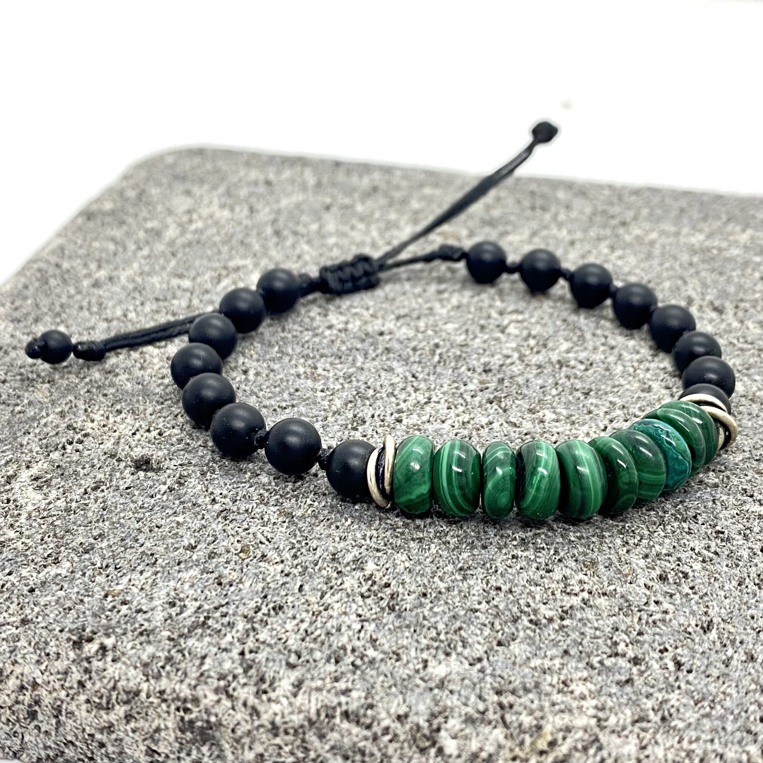 Malachite and onyx man’s bracelet — Melina Fachidis (2)