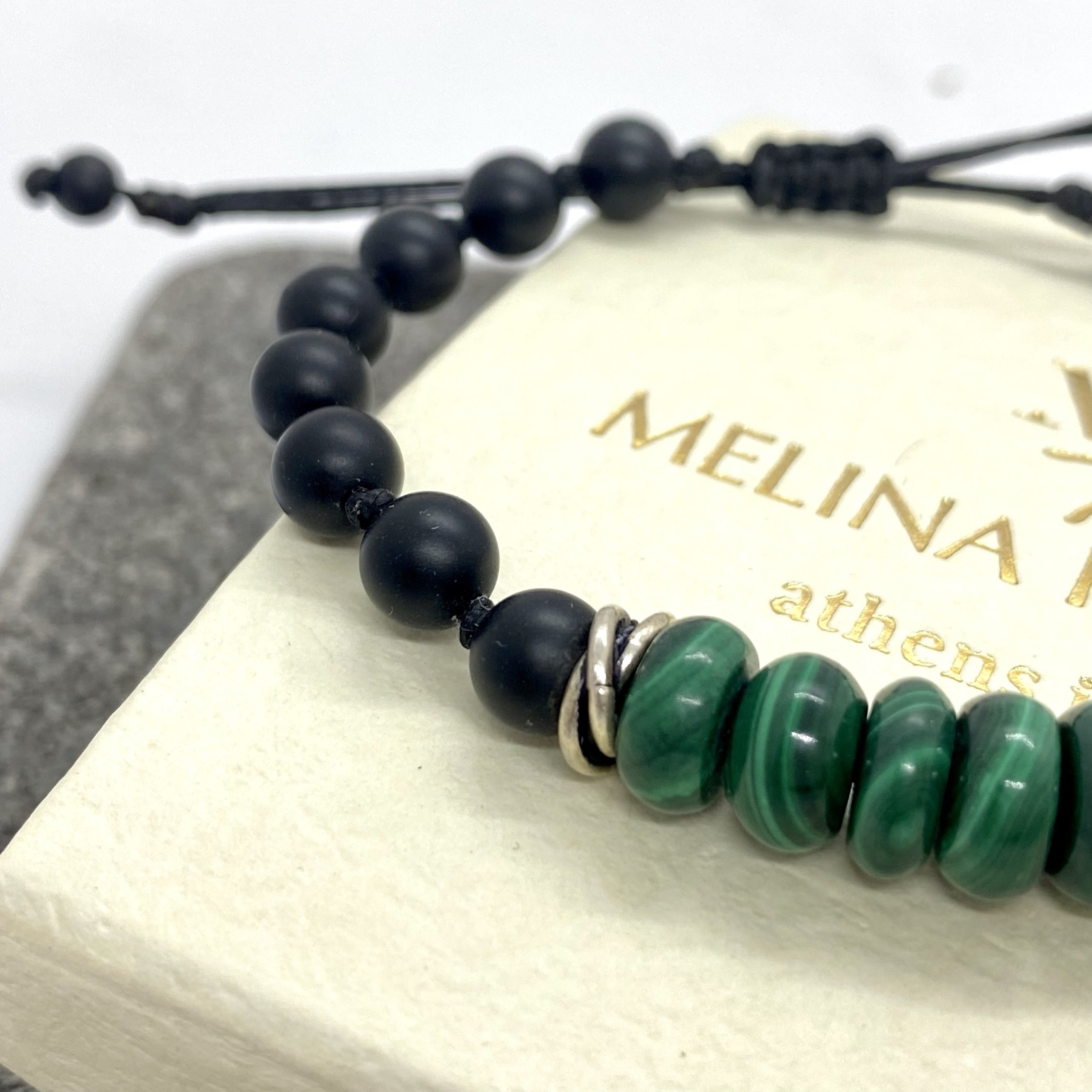 Malachite and onyx man’s bracelet — Melina Fachidis (3)