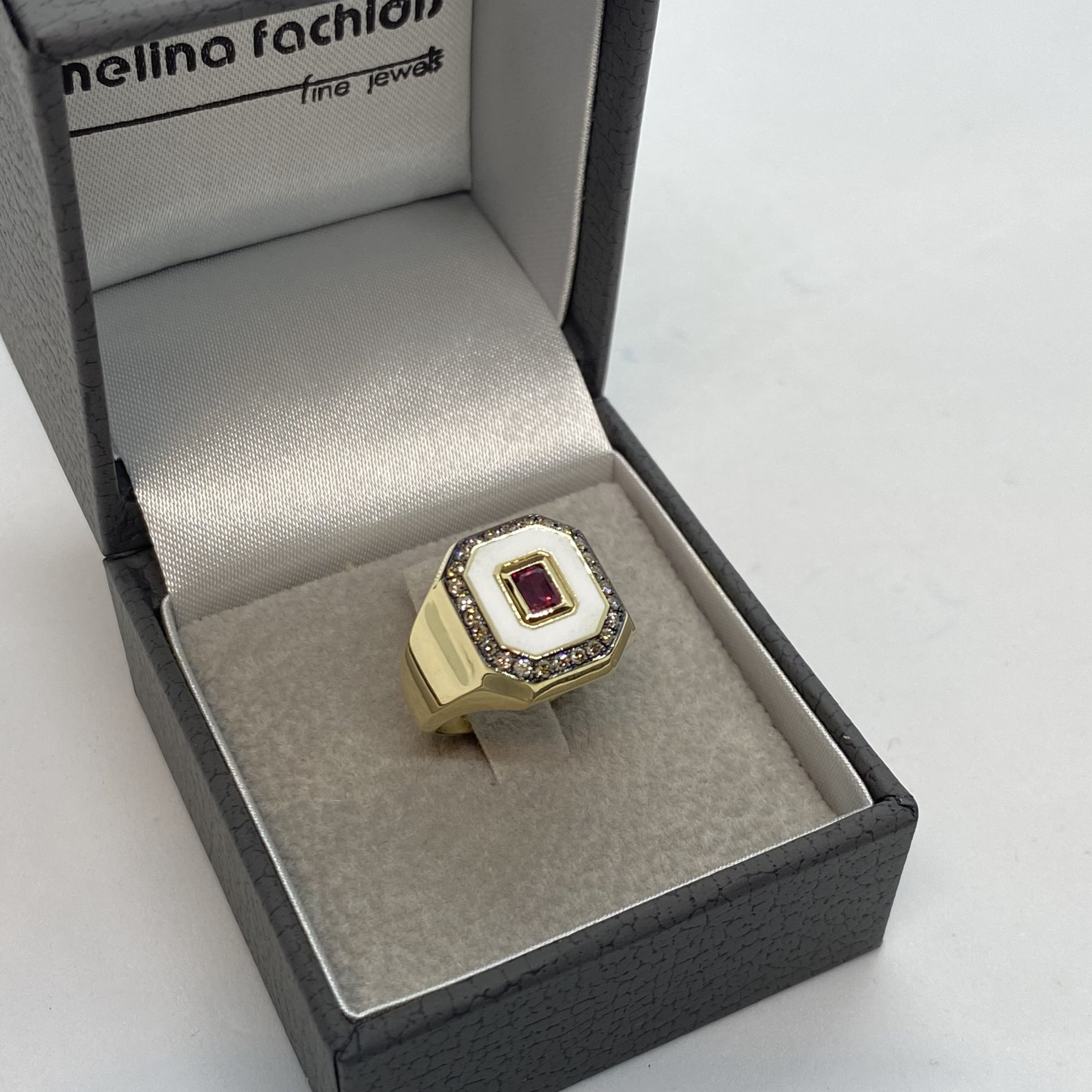 Octagonal chevalier ruby ring — Melina Fachidis (2)