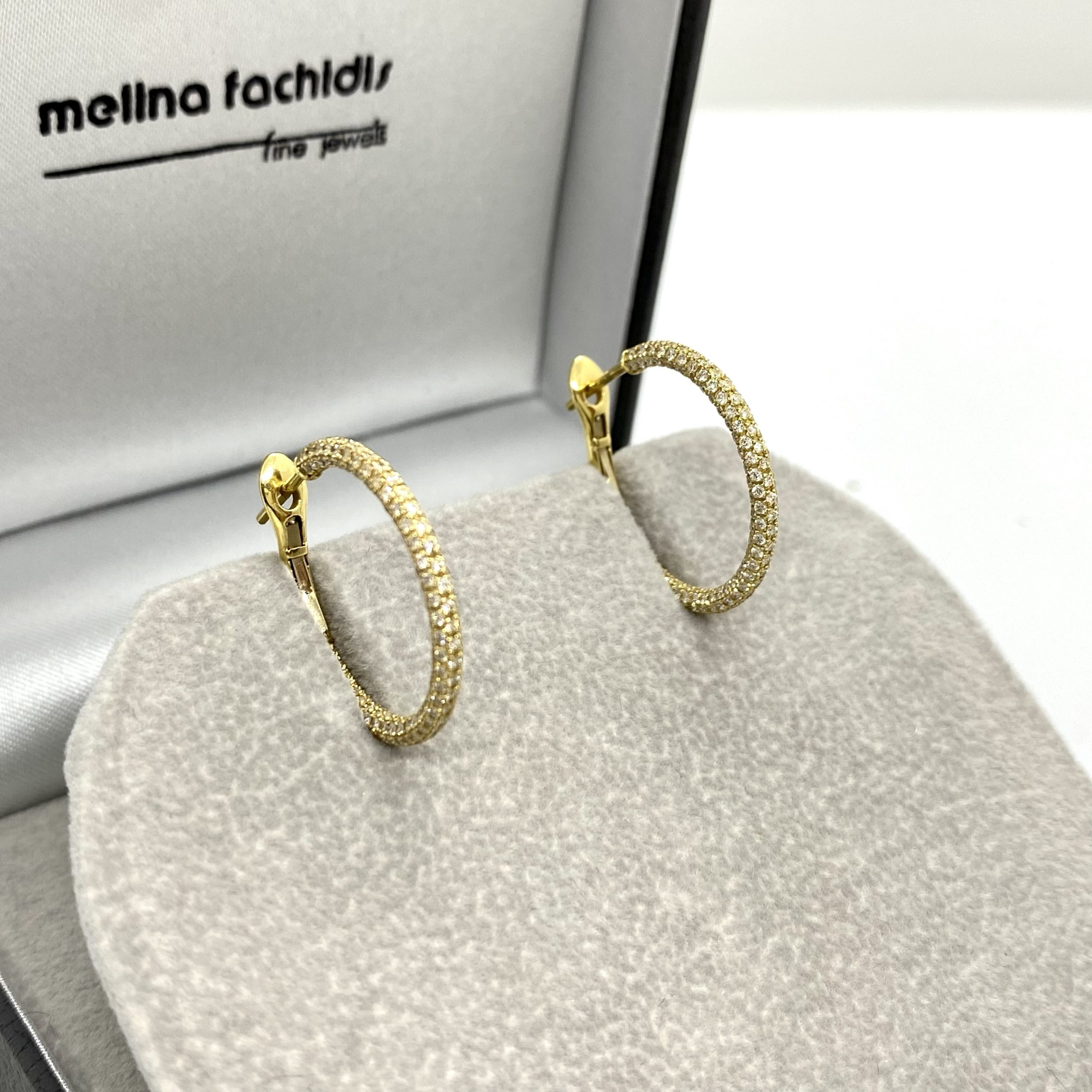 18k yellow gold hoops fully dressed with natural diamonds — Melina Fachidis (7)