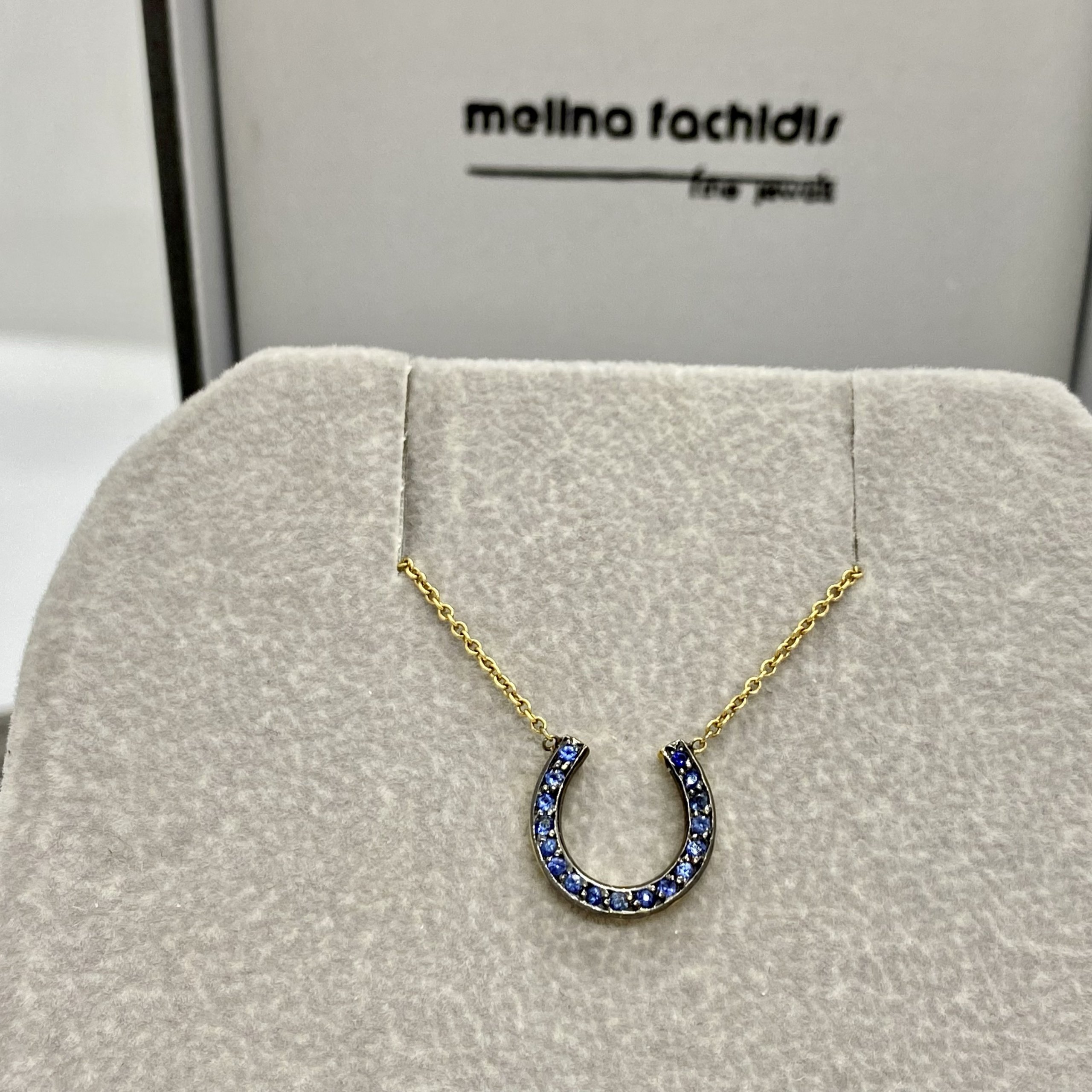 Blue sapphire lucky horseshoe — Melina Fachidis (2)