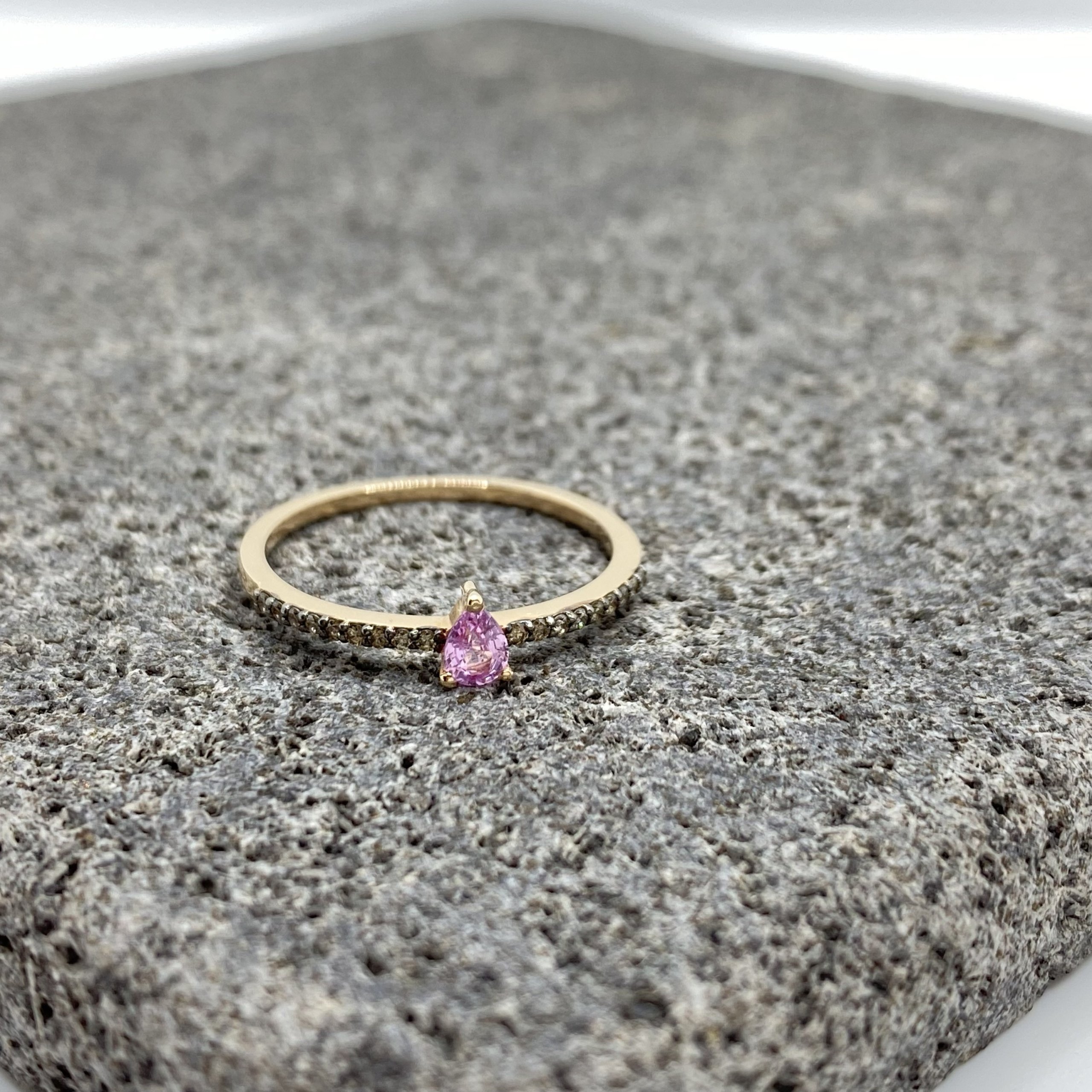 Pink sapphire drop ring — Melina Fachidis (2)