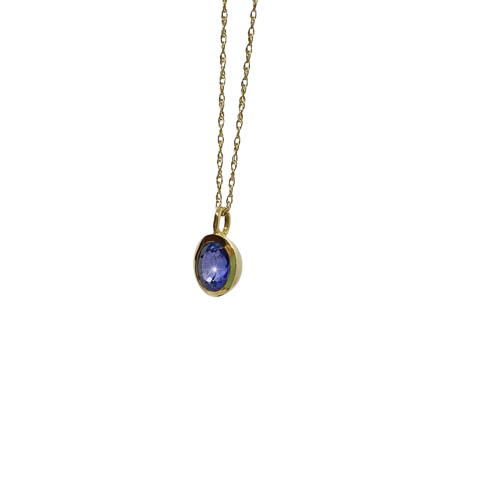 Tanzanite minimal chic pendant — Melina Fachidis