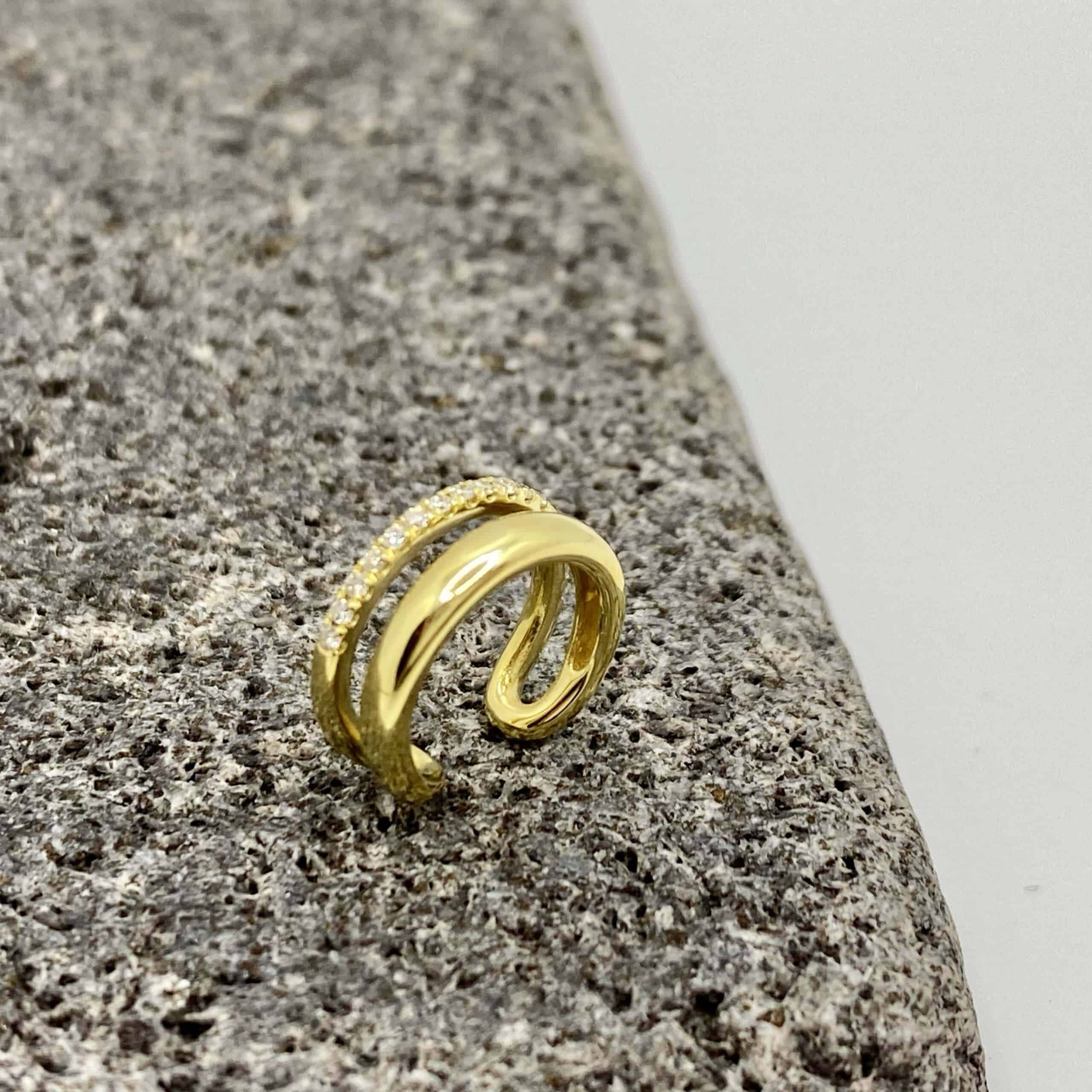 Bold cuff earring with diamonds — Melina Fachidis (4)