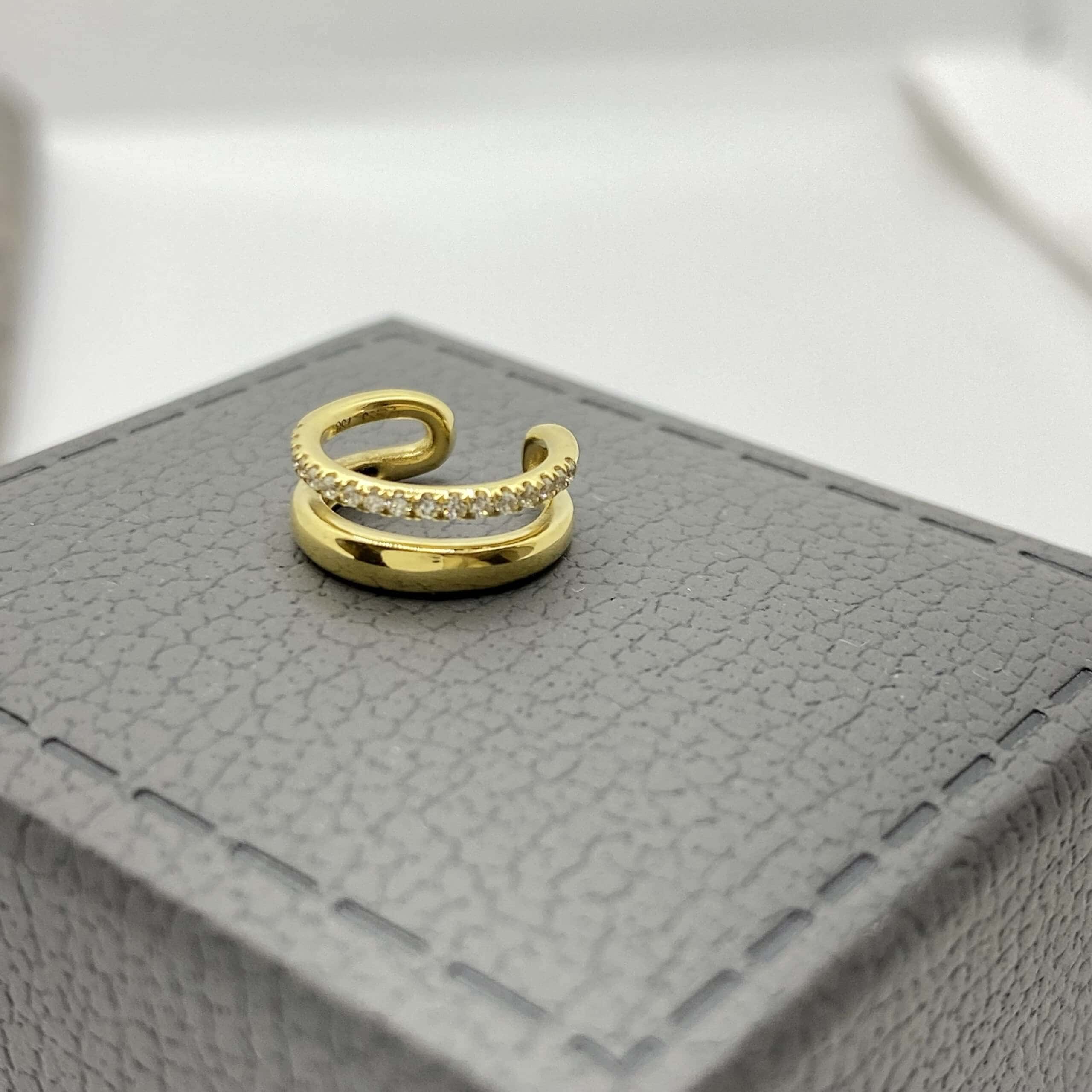 Bold cuff earring with diamonds — Melina Fachidis (2)