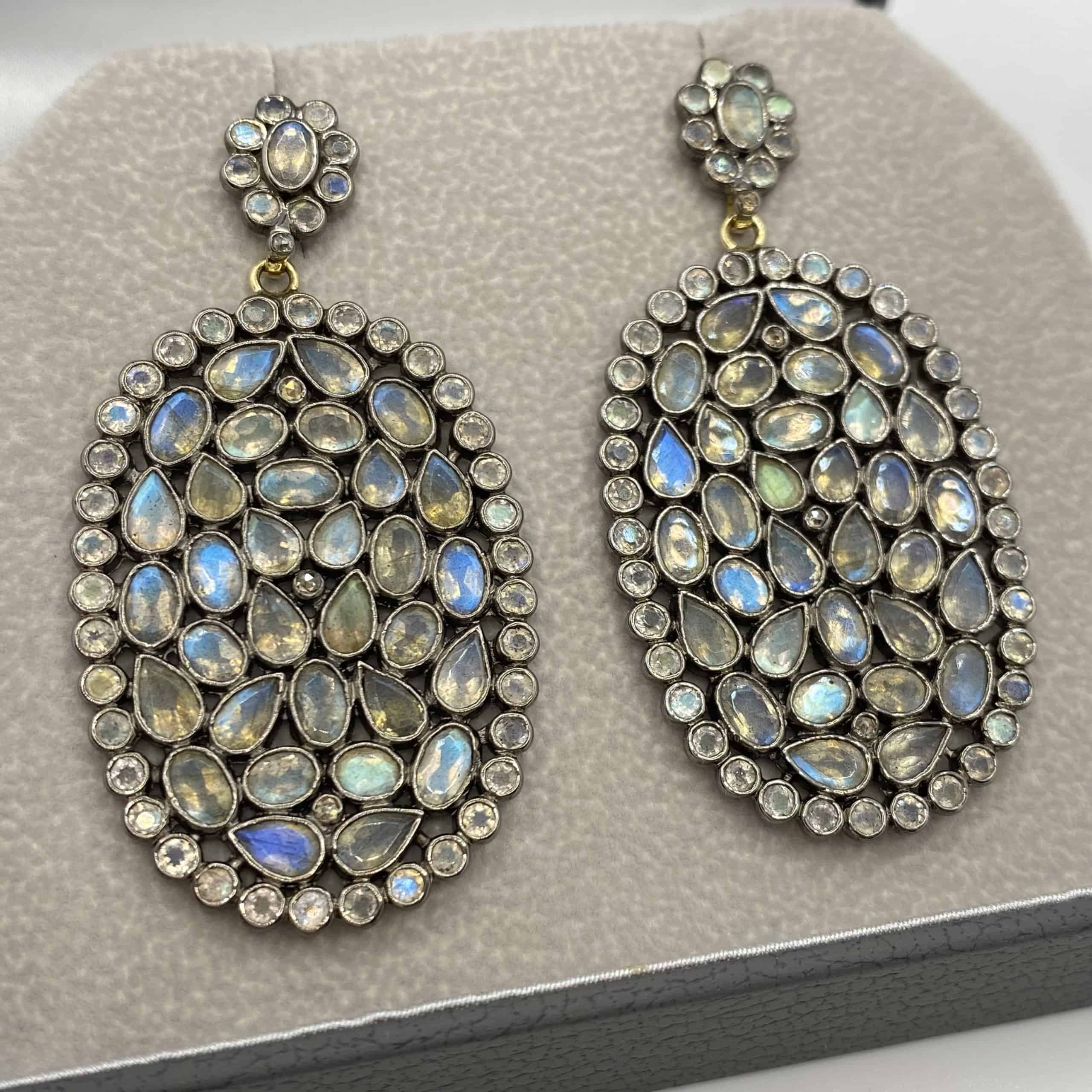 Labradorite and diamond oval earrings — Melina Fachidis (4)