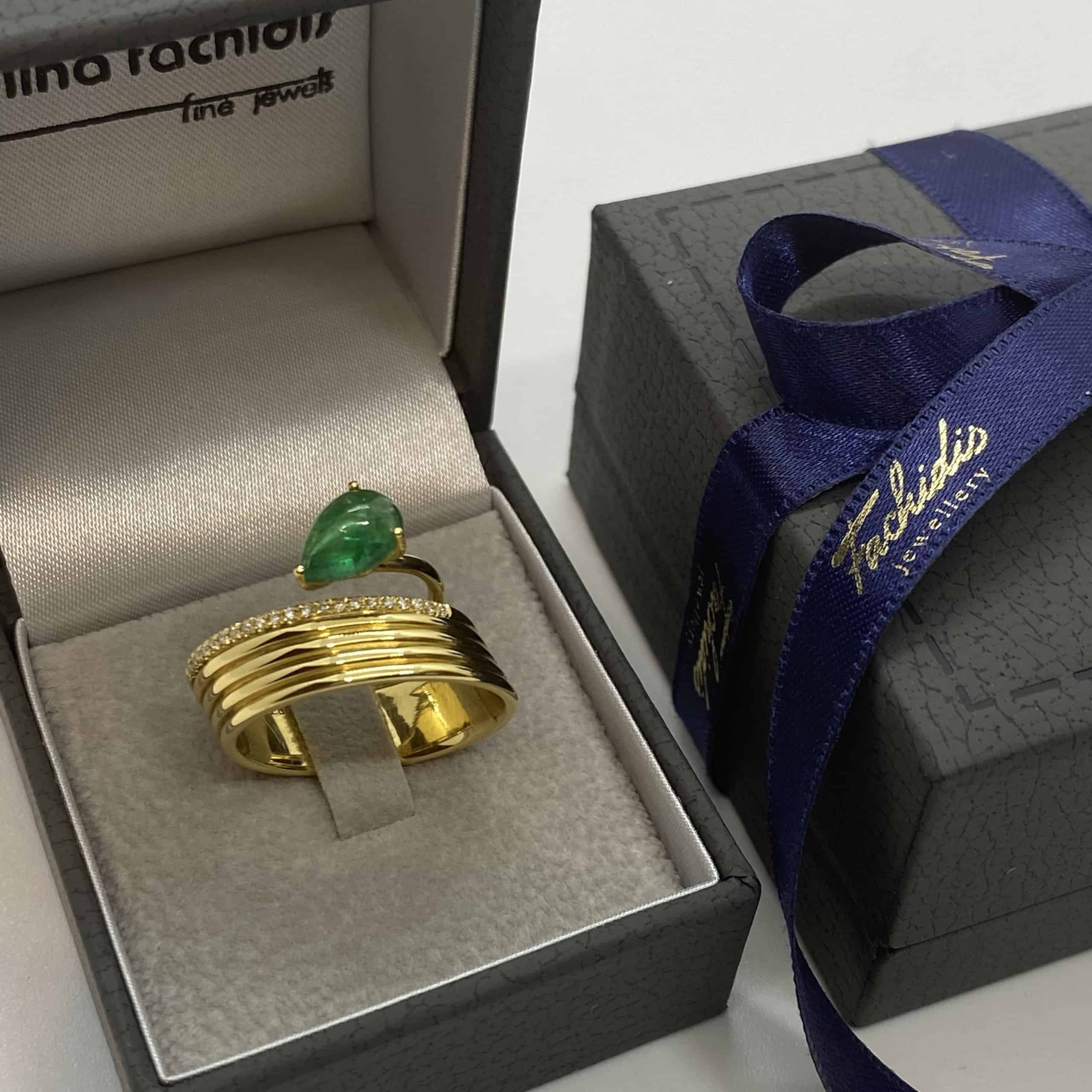 Natural emerald spiral ring — Melina Fachidis (5)