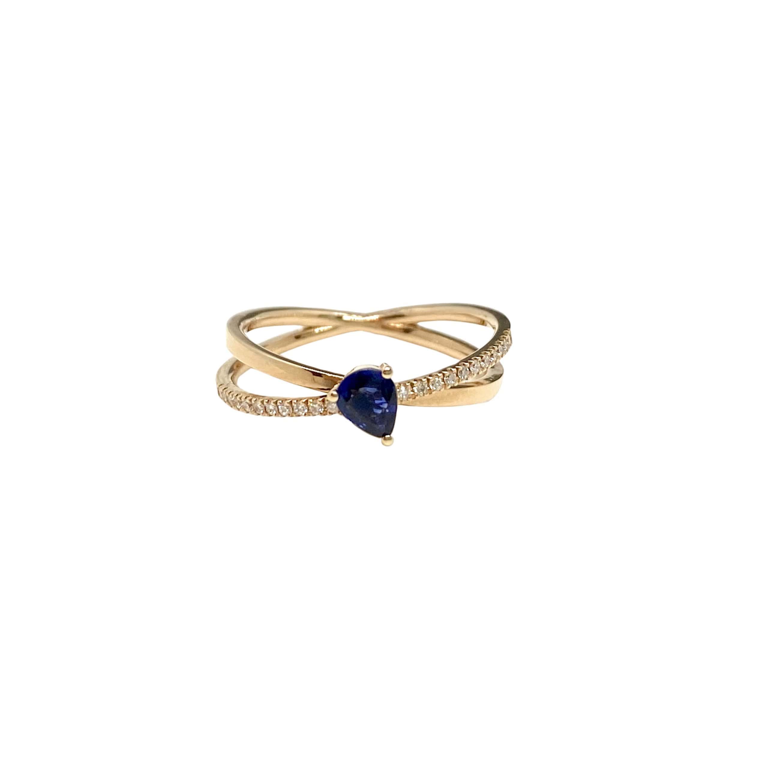 Criss cross sapphire drop ring — Melina Fachidis (3)