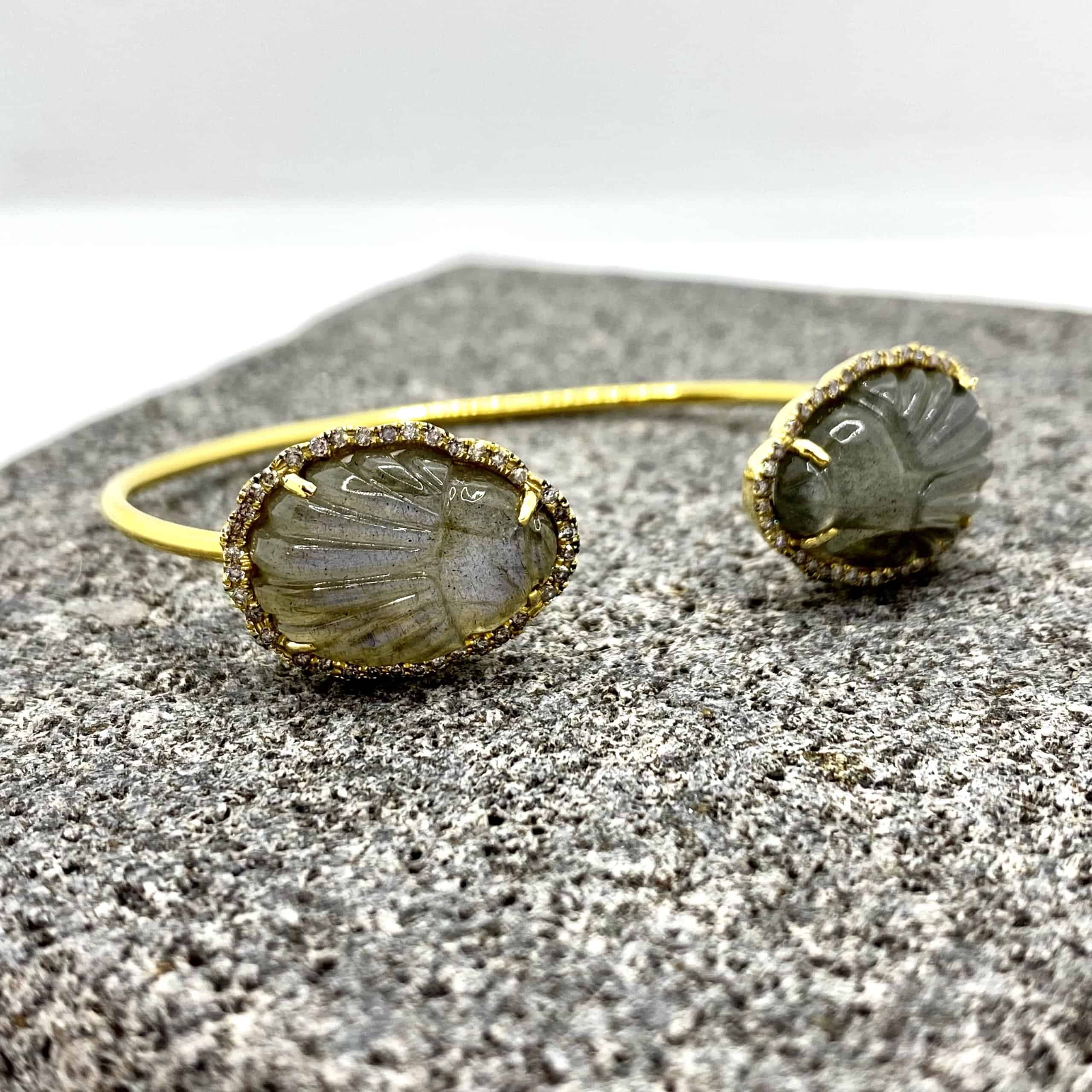 Double labradorite scarab bracelet — Melina Fachidis (2)