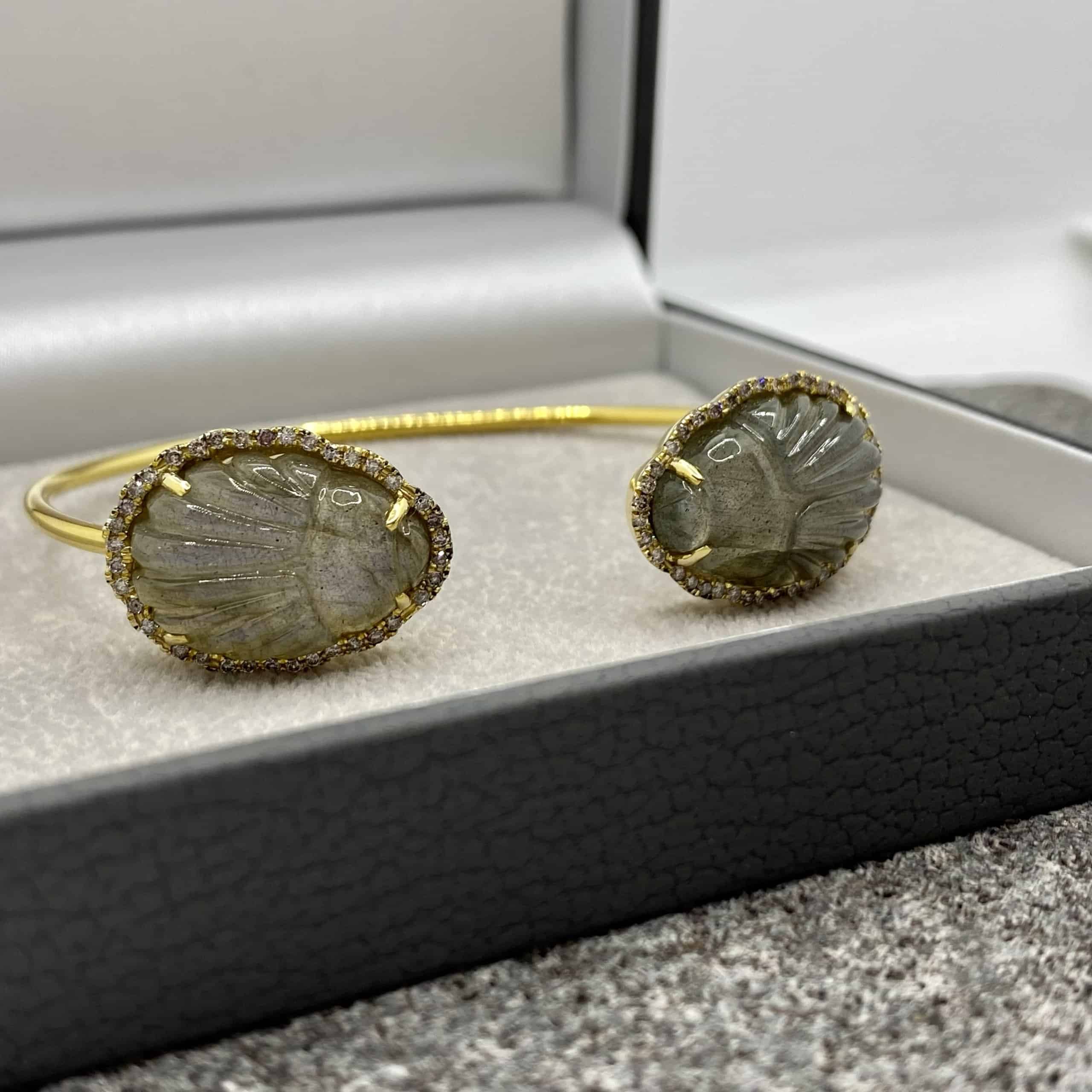 Double labradorite scarab bracelet — Melina Fachidis (3)