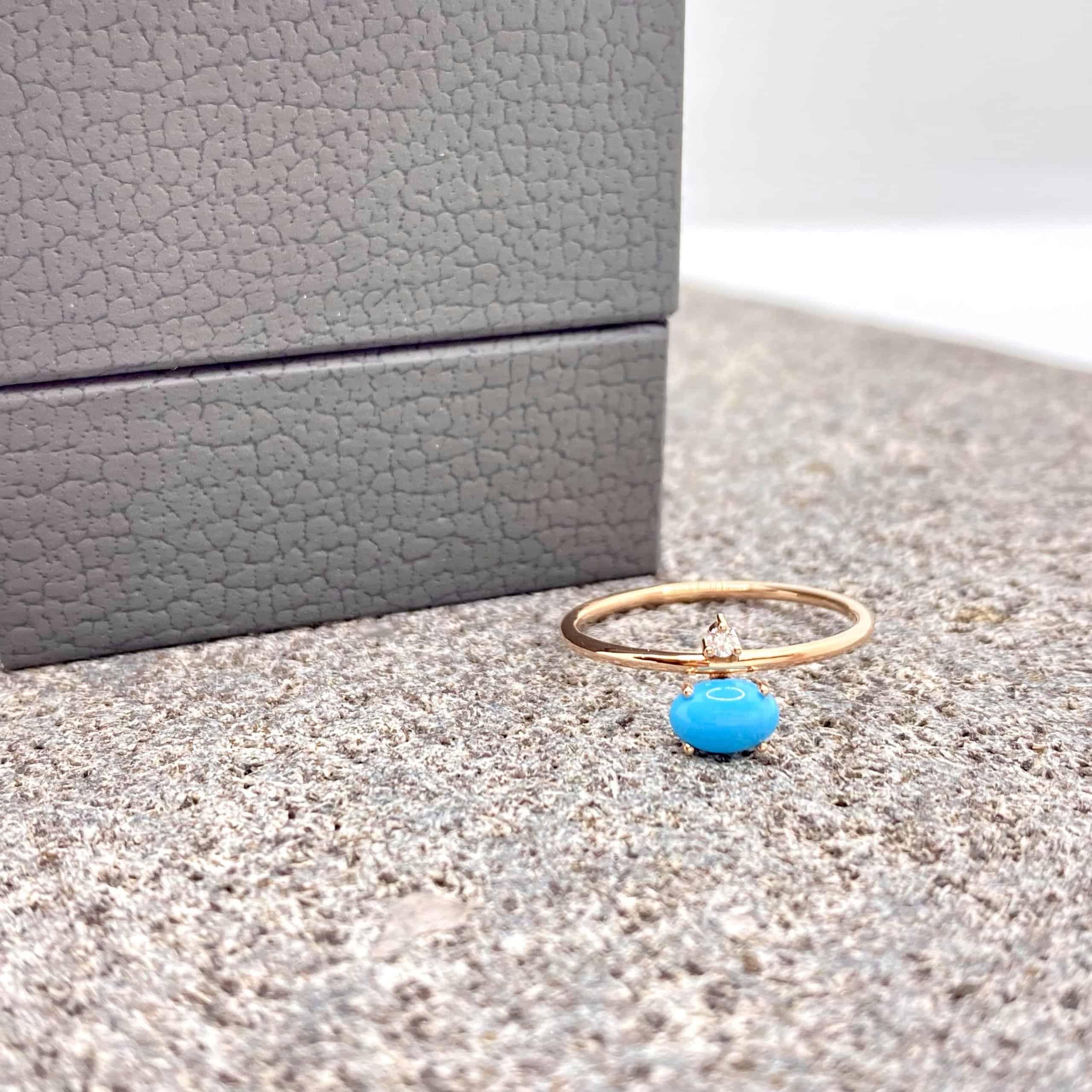 Oval turquoise and diamond ring — Melina Fachidis (3)