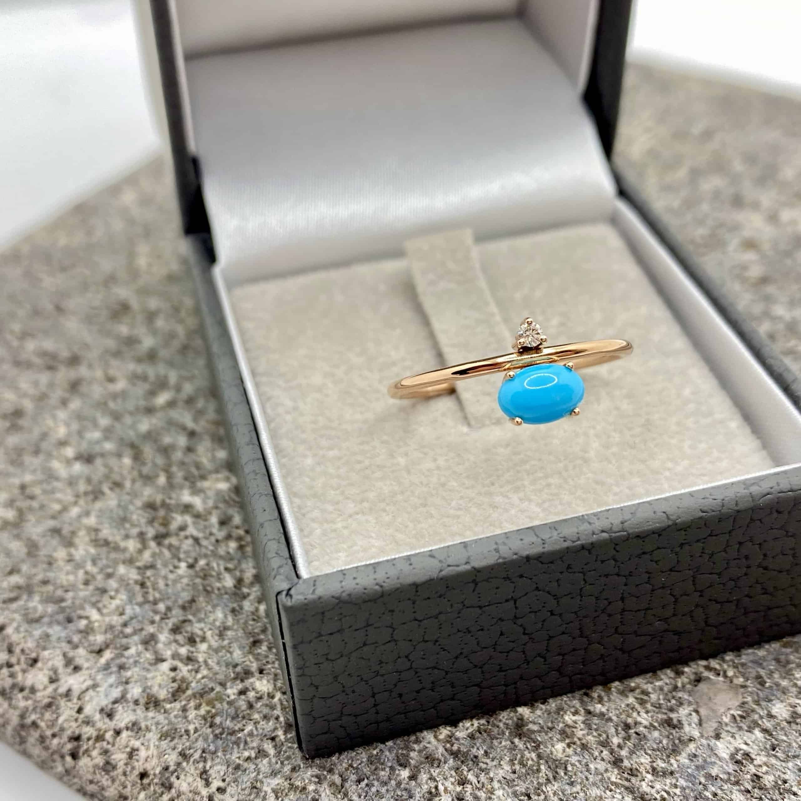 Oval turquoise and diamond ring — Melina Fachidis (4)