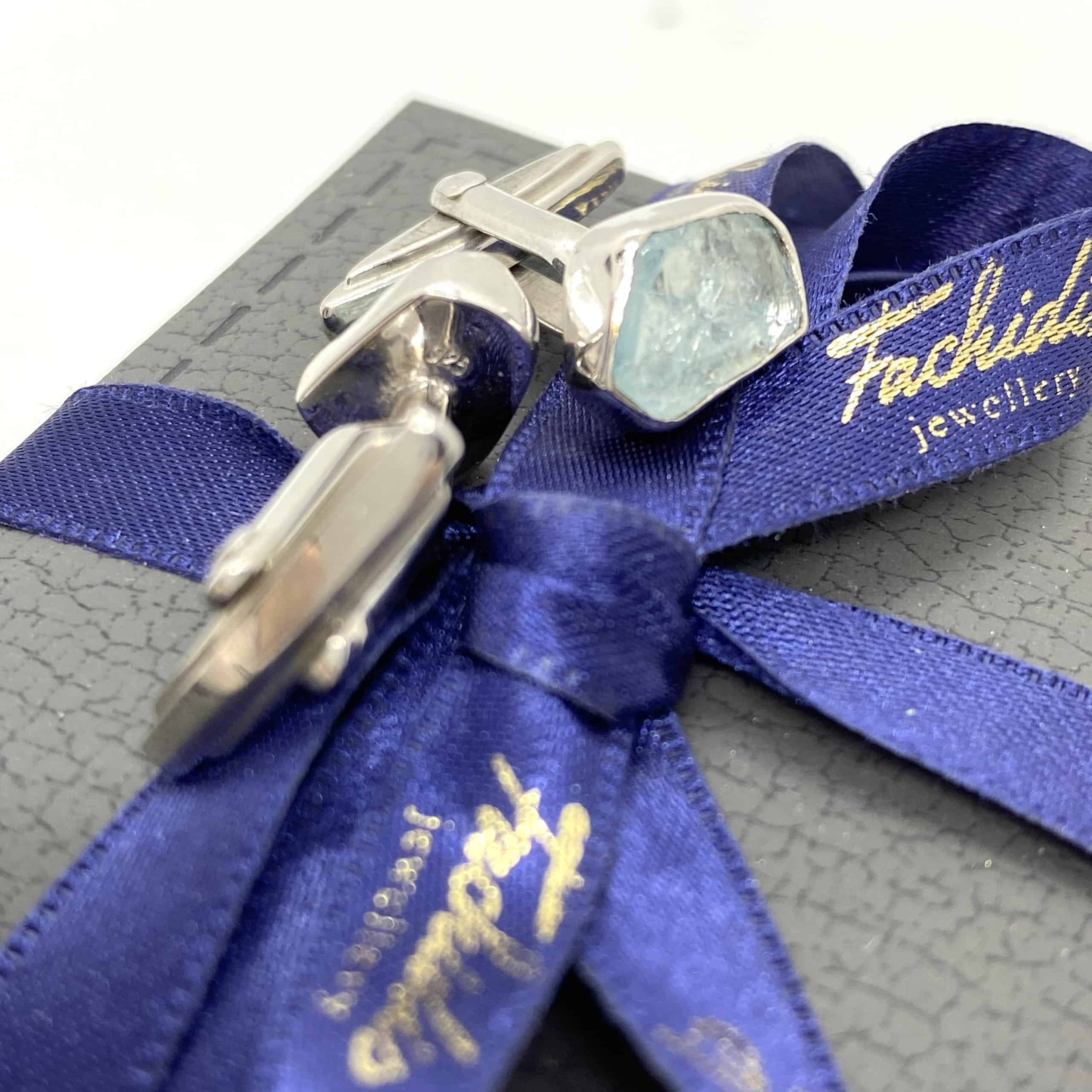Aquamarine cufflinks — Melina Fachidis (3)