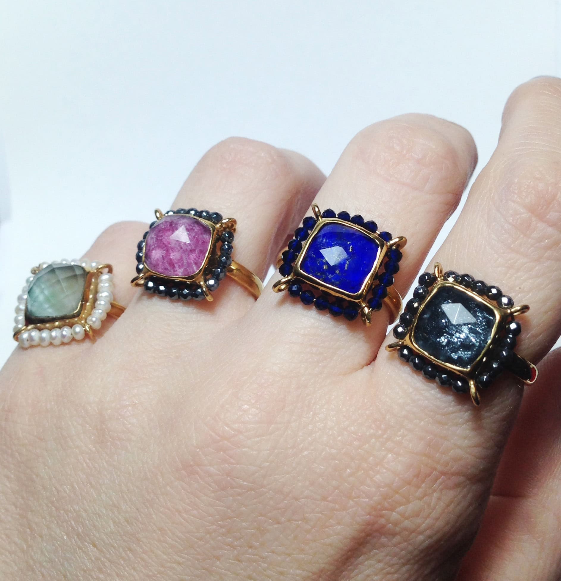 Chalcedony quartz-pearl ring — Melina Fachidis (3)