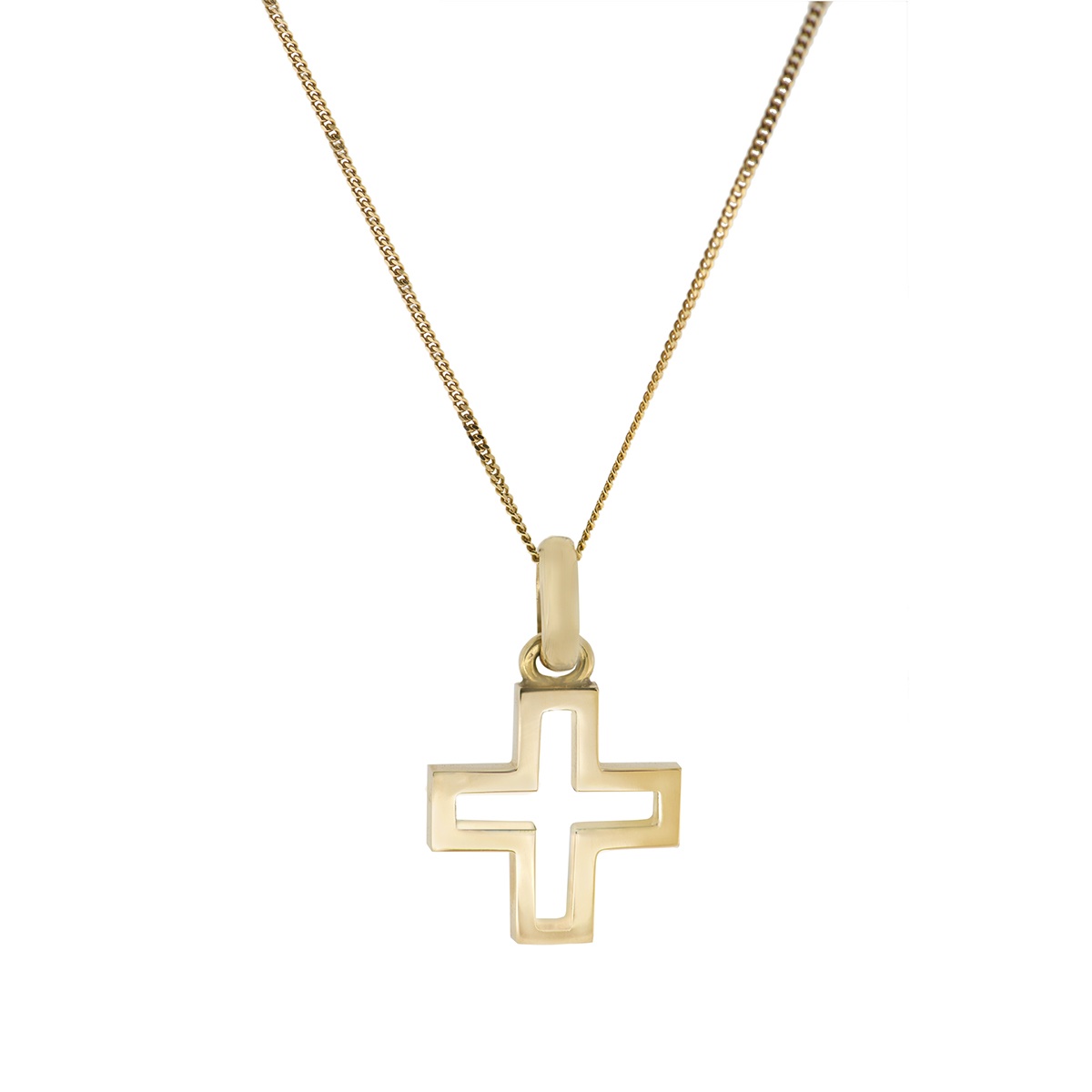 Square transparent unisex cross — Melina Fachidis