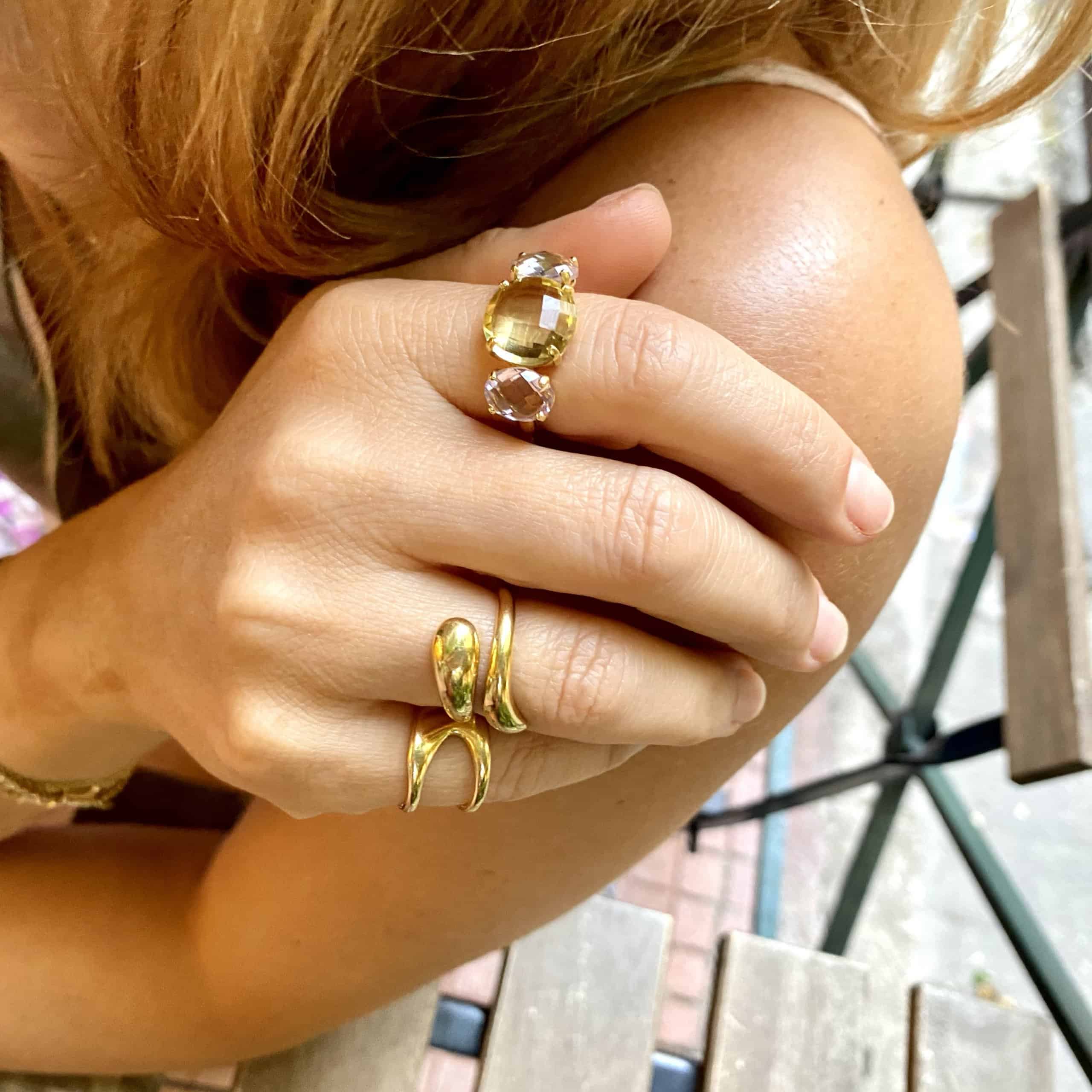 Citrine and amethyst 3stone ring — Melina Fachidis (6)
