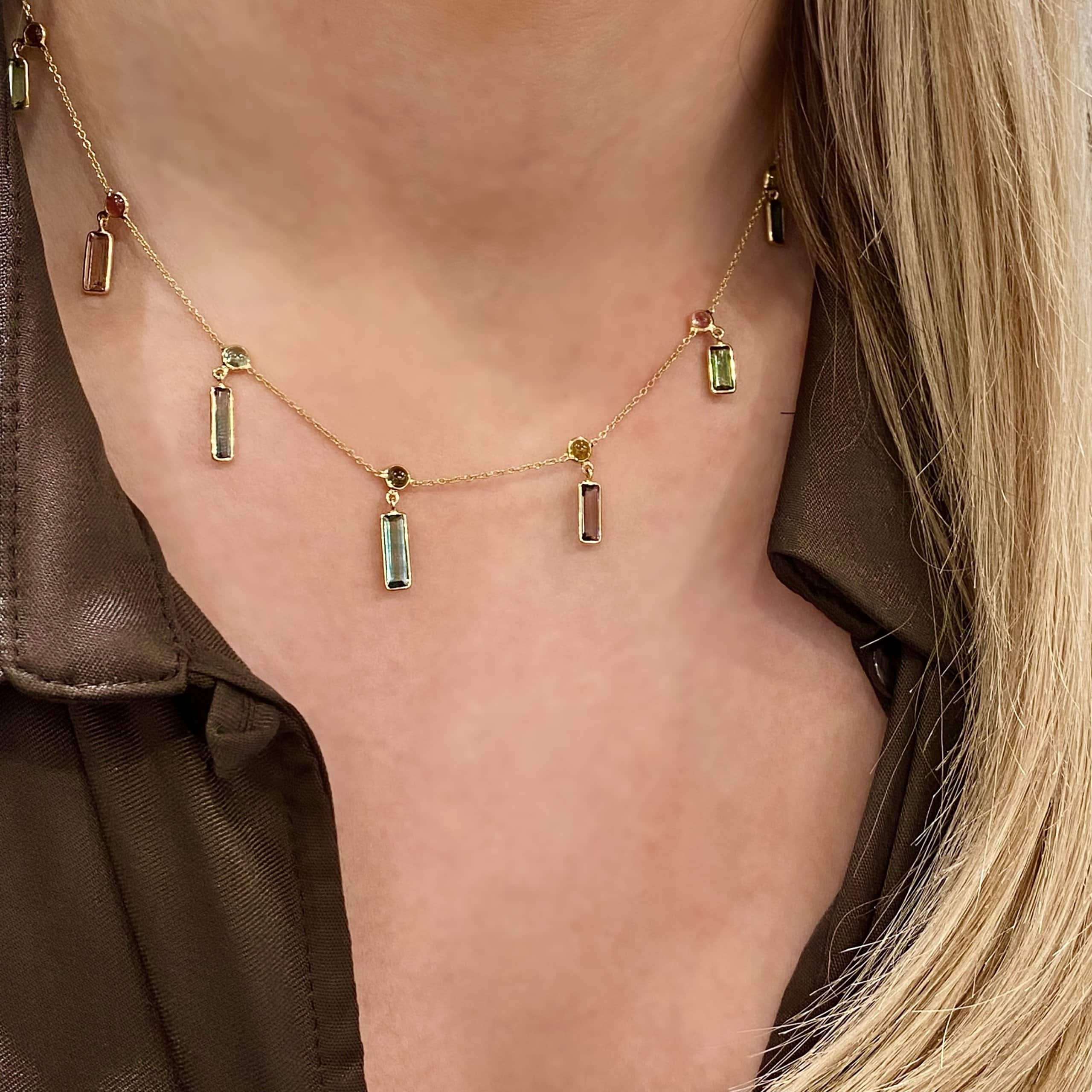 Multi colored tourmaline necklace — Melina Fachidis (3)