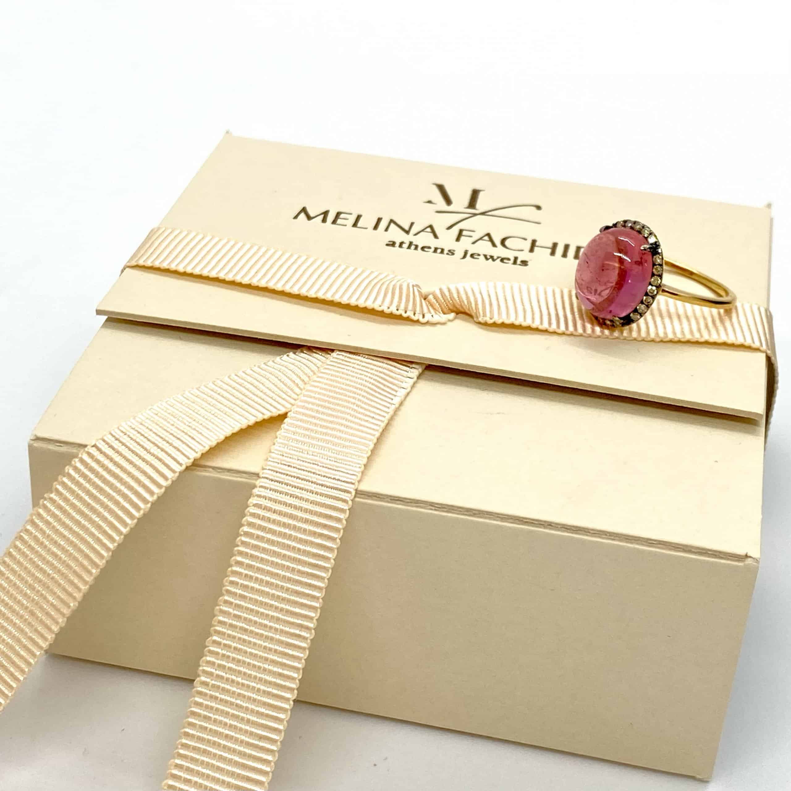 Pink tourmaline cabochon ring — Melina Fachidis (5)