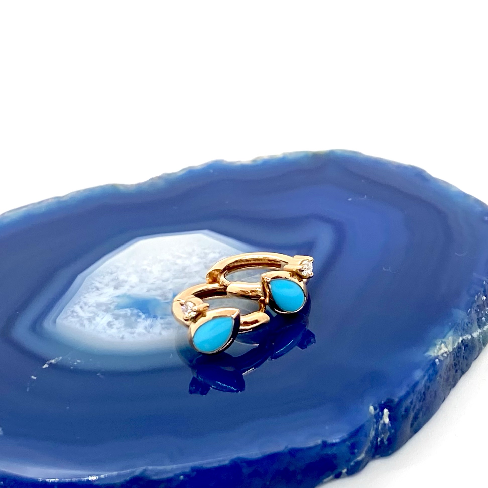 Turquoise and diamond hoops — Melina Fachidis (2)