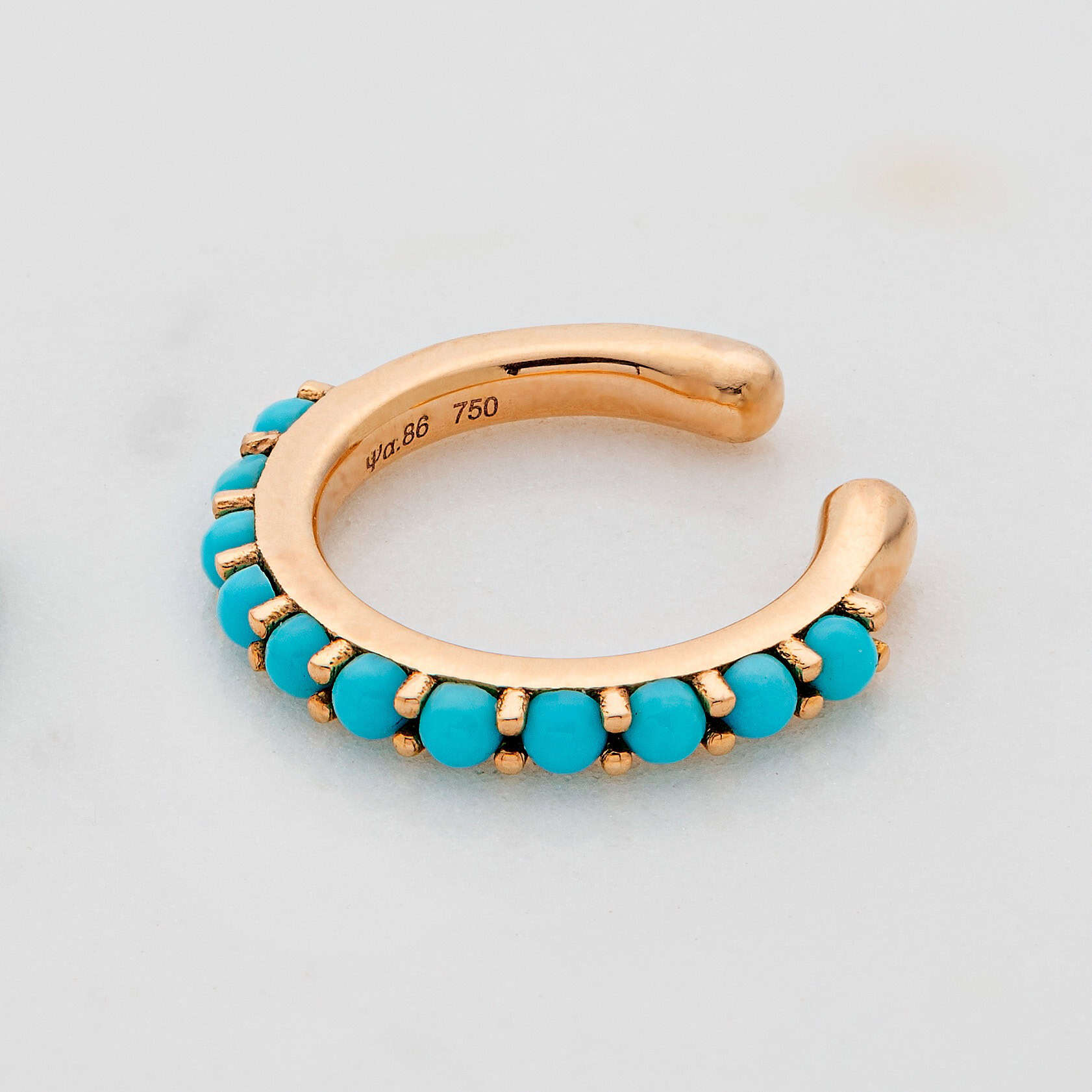 Turquoise cuff single earring — Melina Fachidis (2)