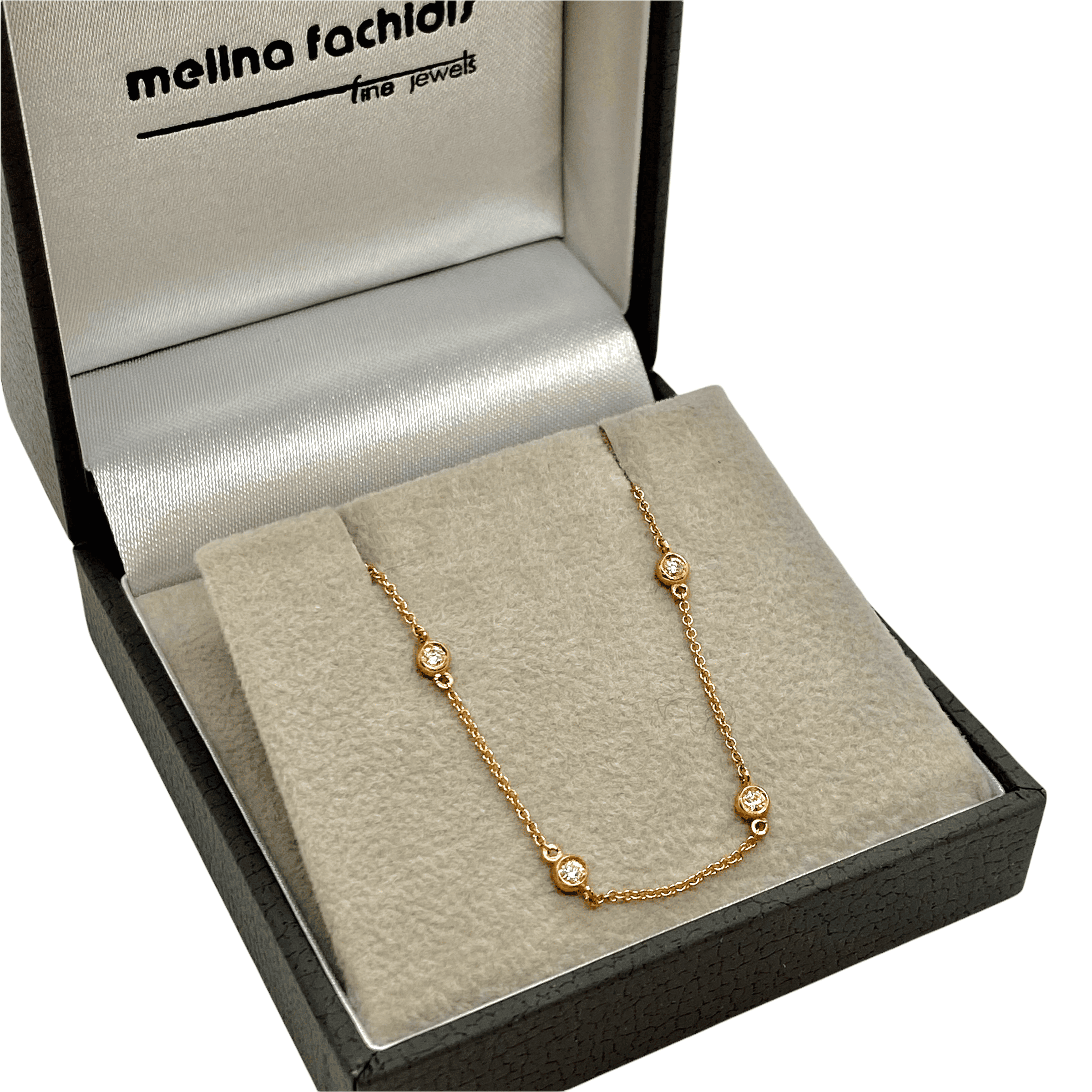 Five diamond chain bracelet — Melina Fachidis (4)