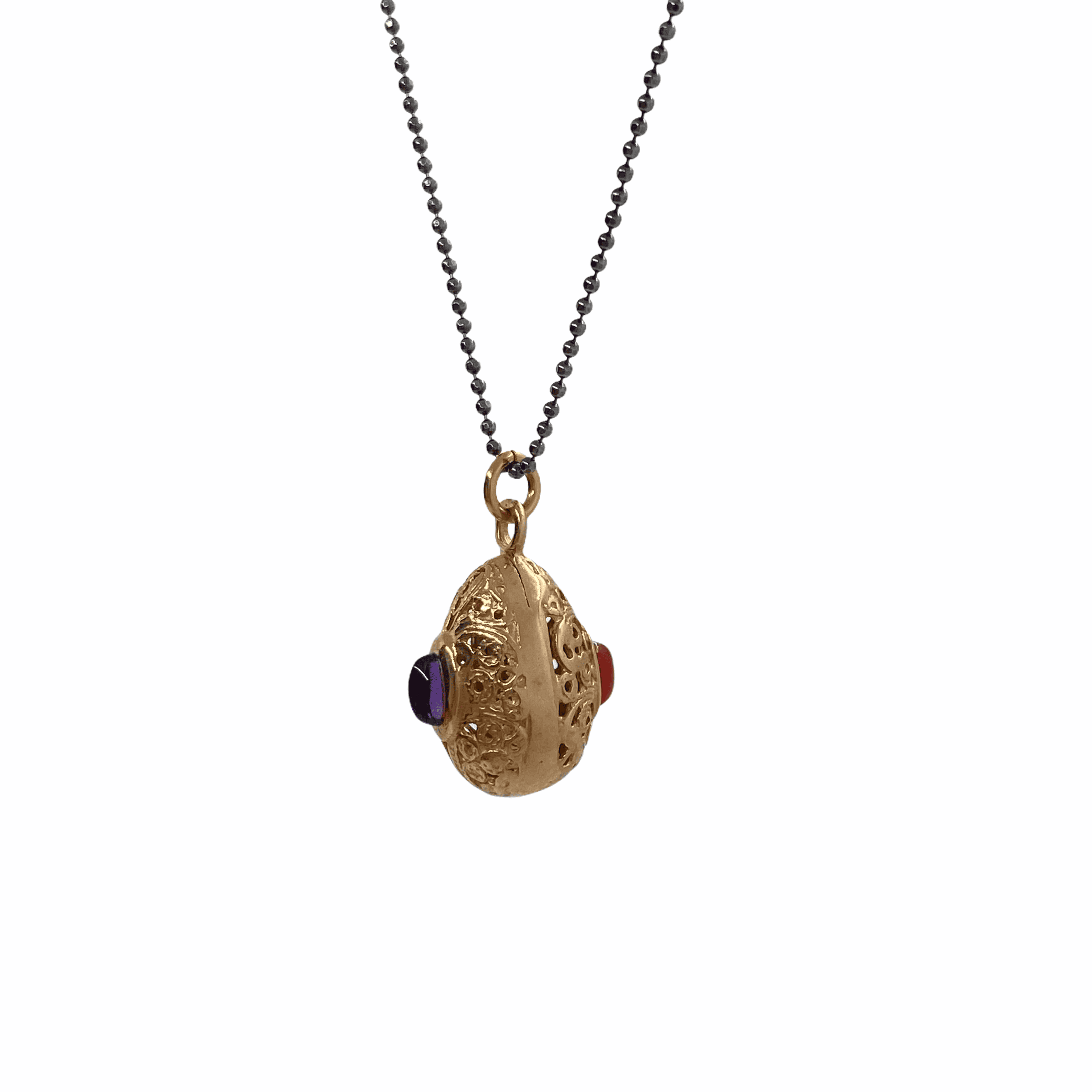 Rose gold egg silver pendant — Melina Fachidis (3)
