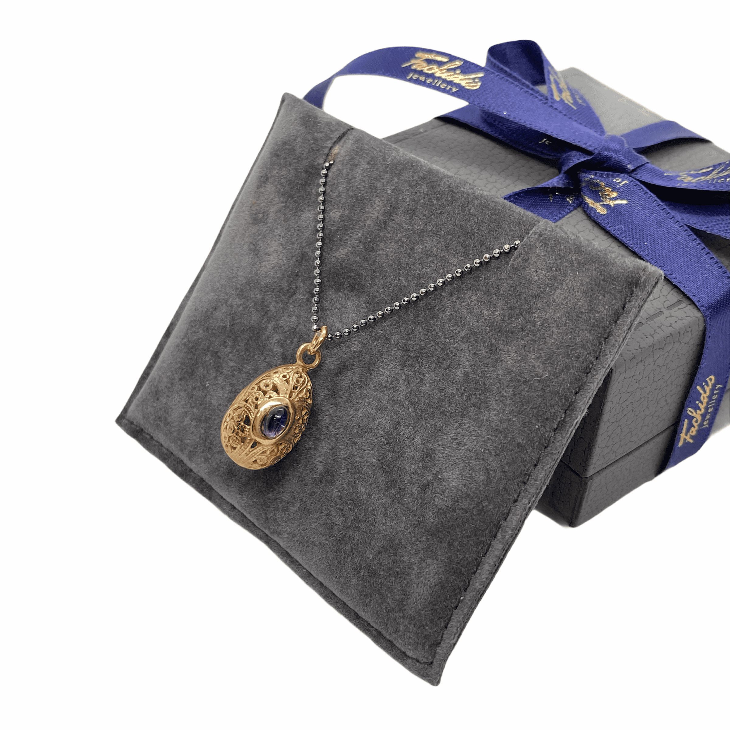 Rose gold egg silver pendant — Melina Fachidis (6)