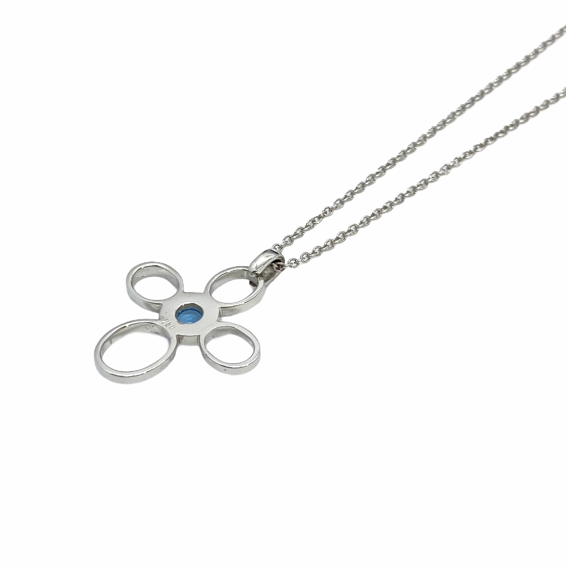 Aqua and diamond cross pendant — Melina Fachidis (3)