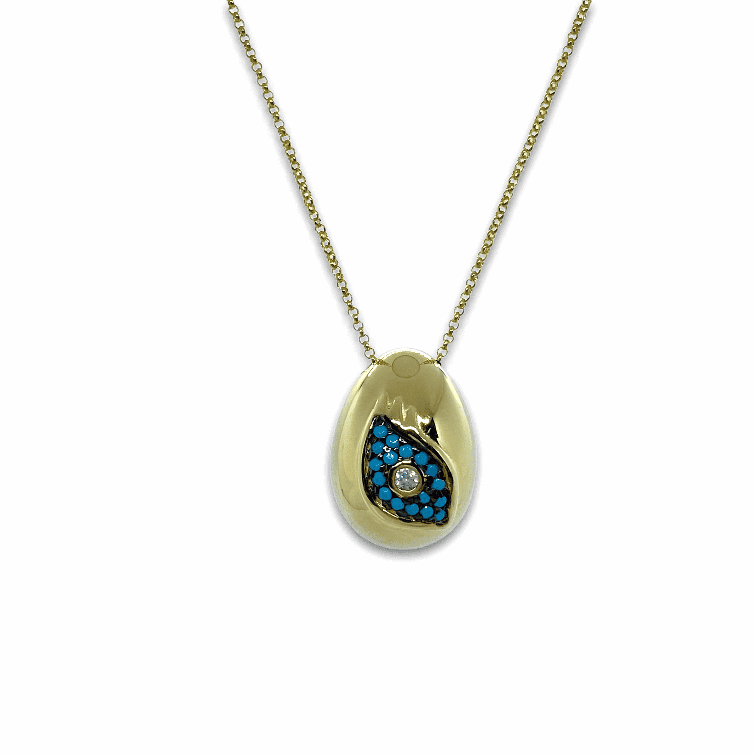 Egg eye pendant — Melina Fachidis