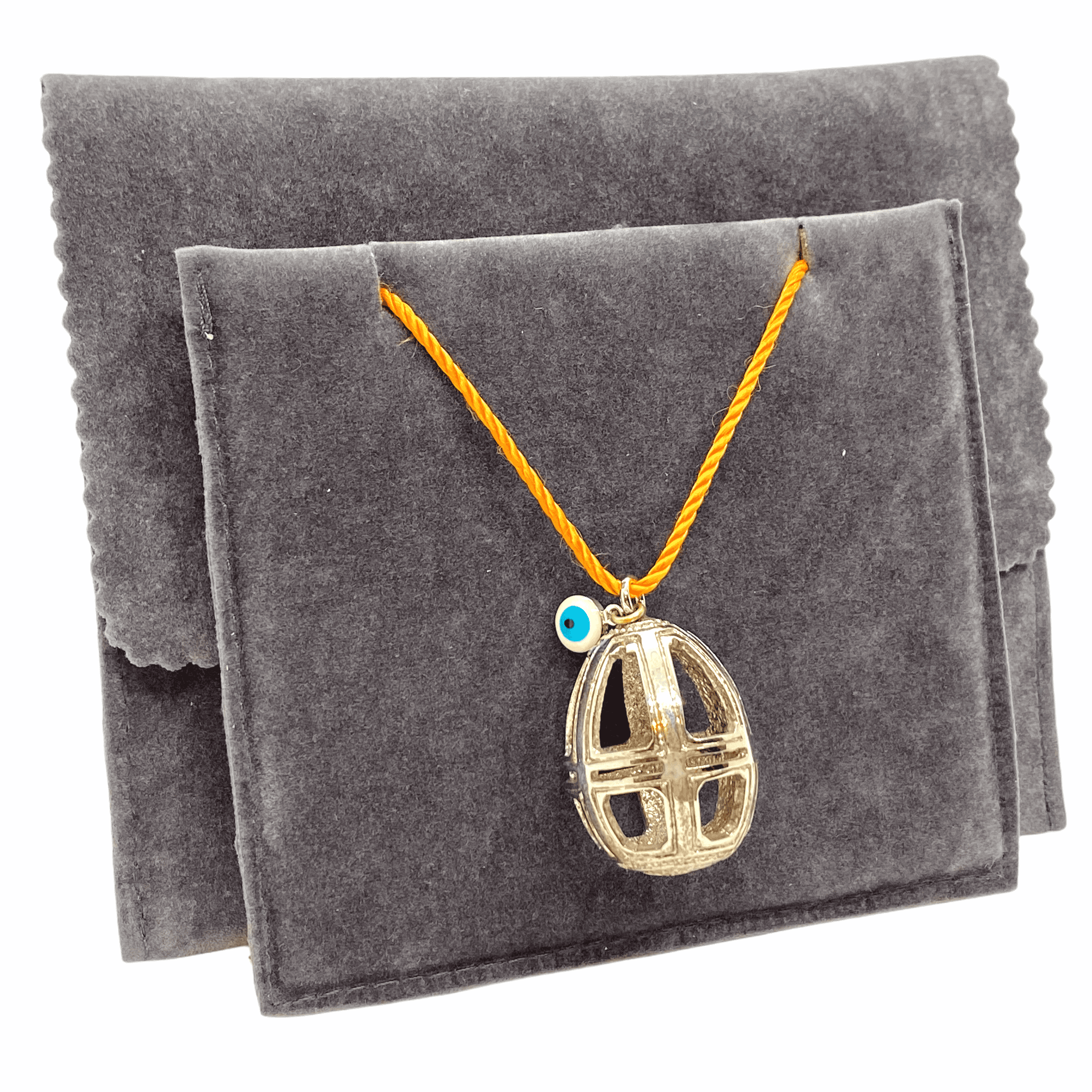 Perforated egg shaped eye pendant — Melina Fachidis (2)