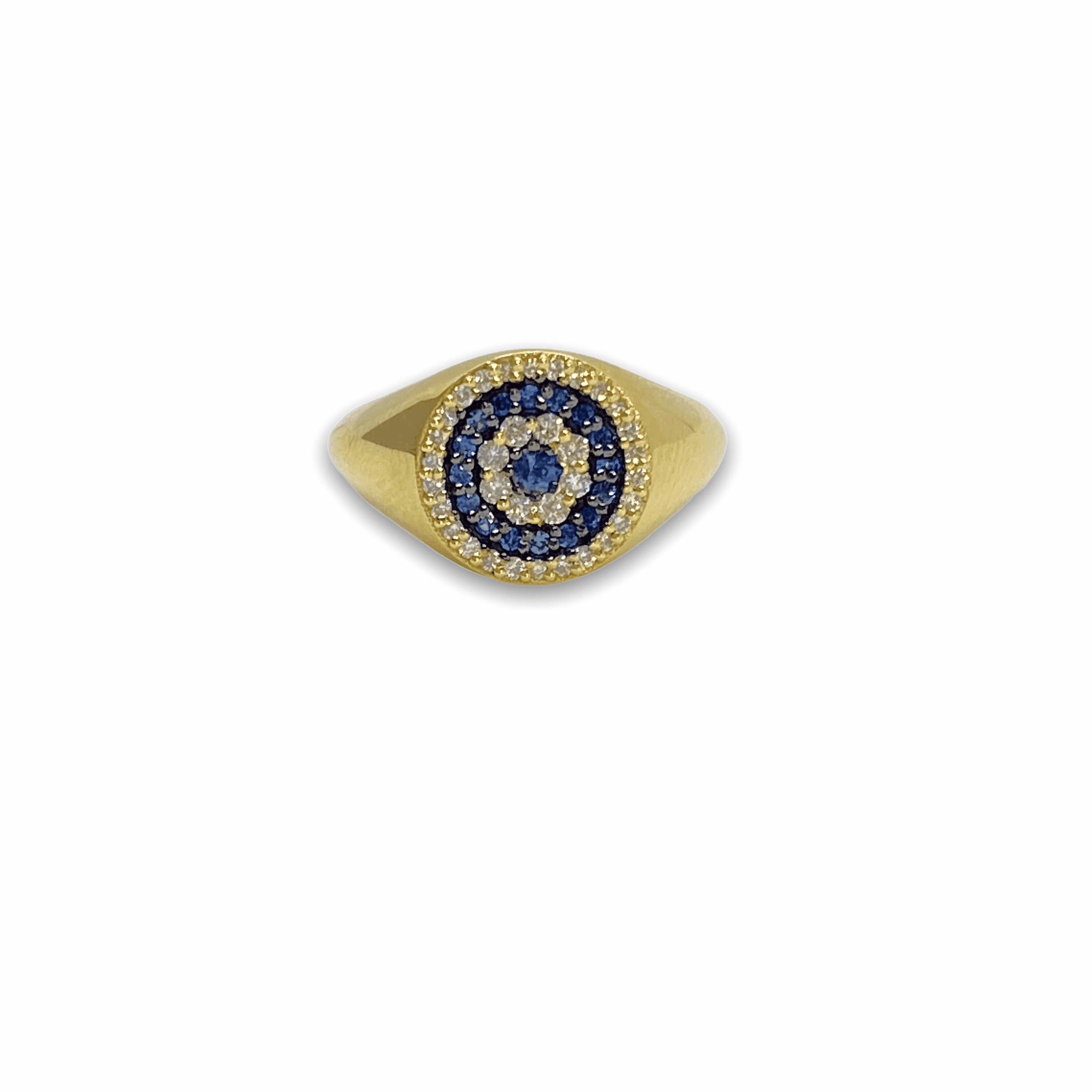 Sapphire and diamond round eye ring — Melina Fachidis (2)