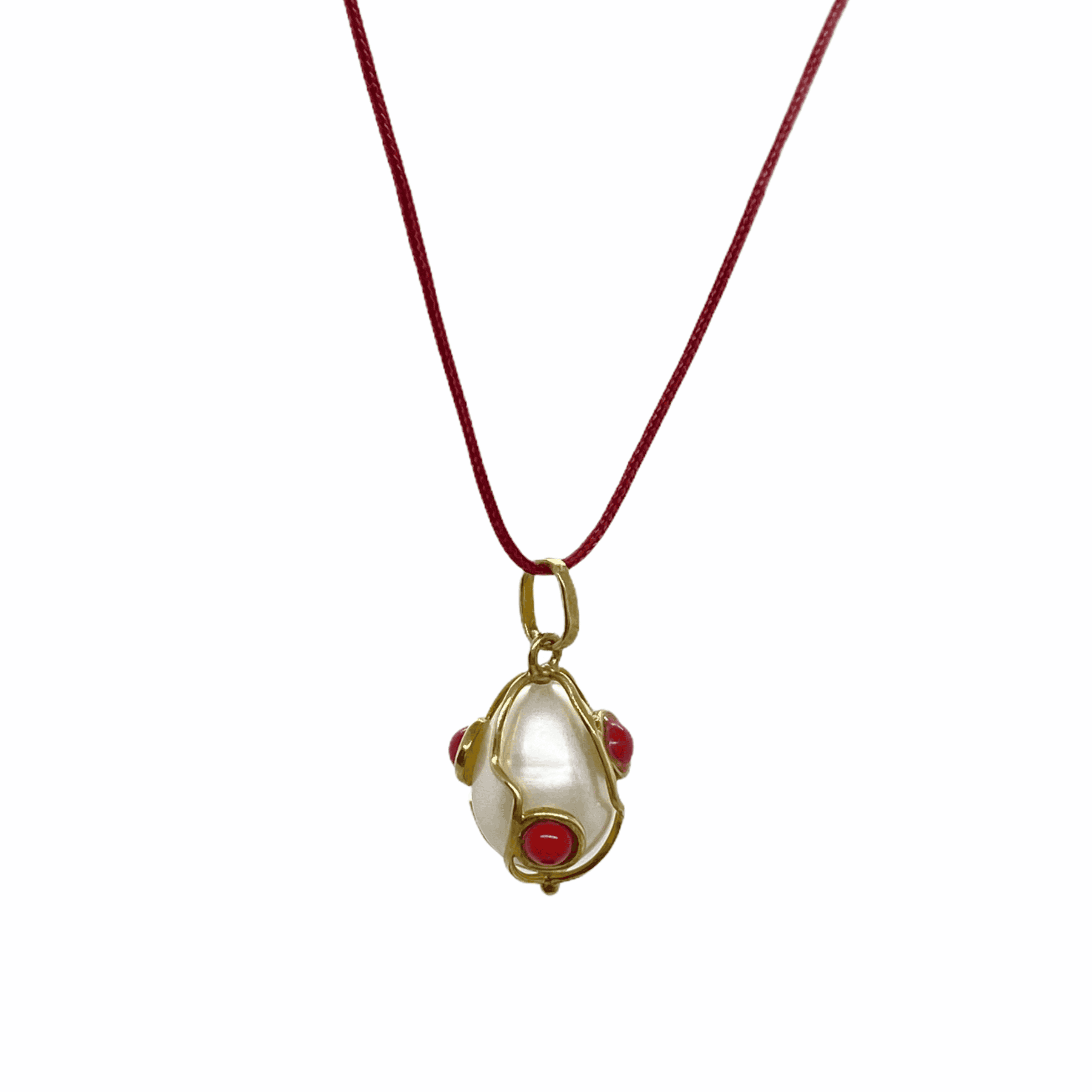 Pearl egg coral charm — Melina Fachidis