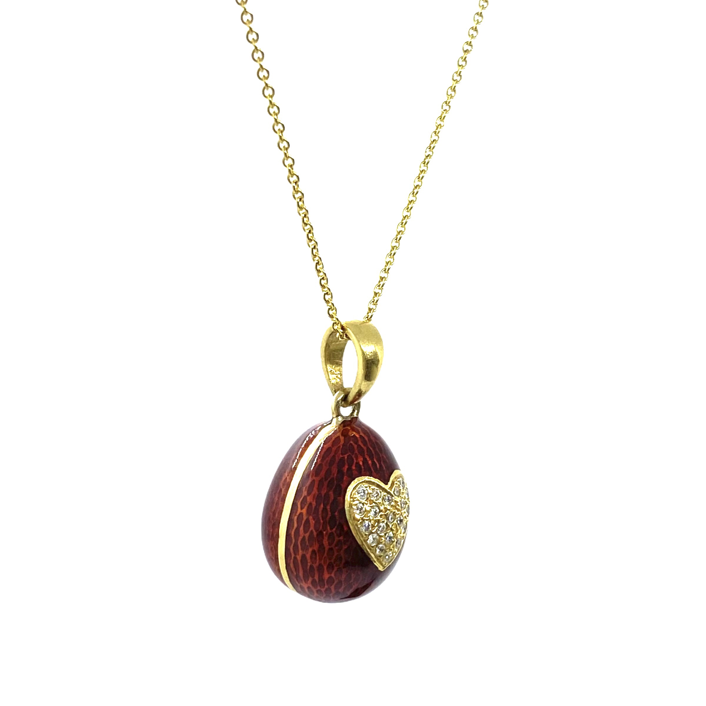 Red diamond heart egg pendant — Melina Fachidis (3)