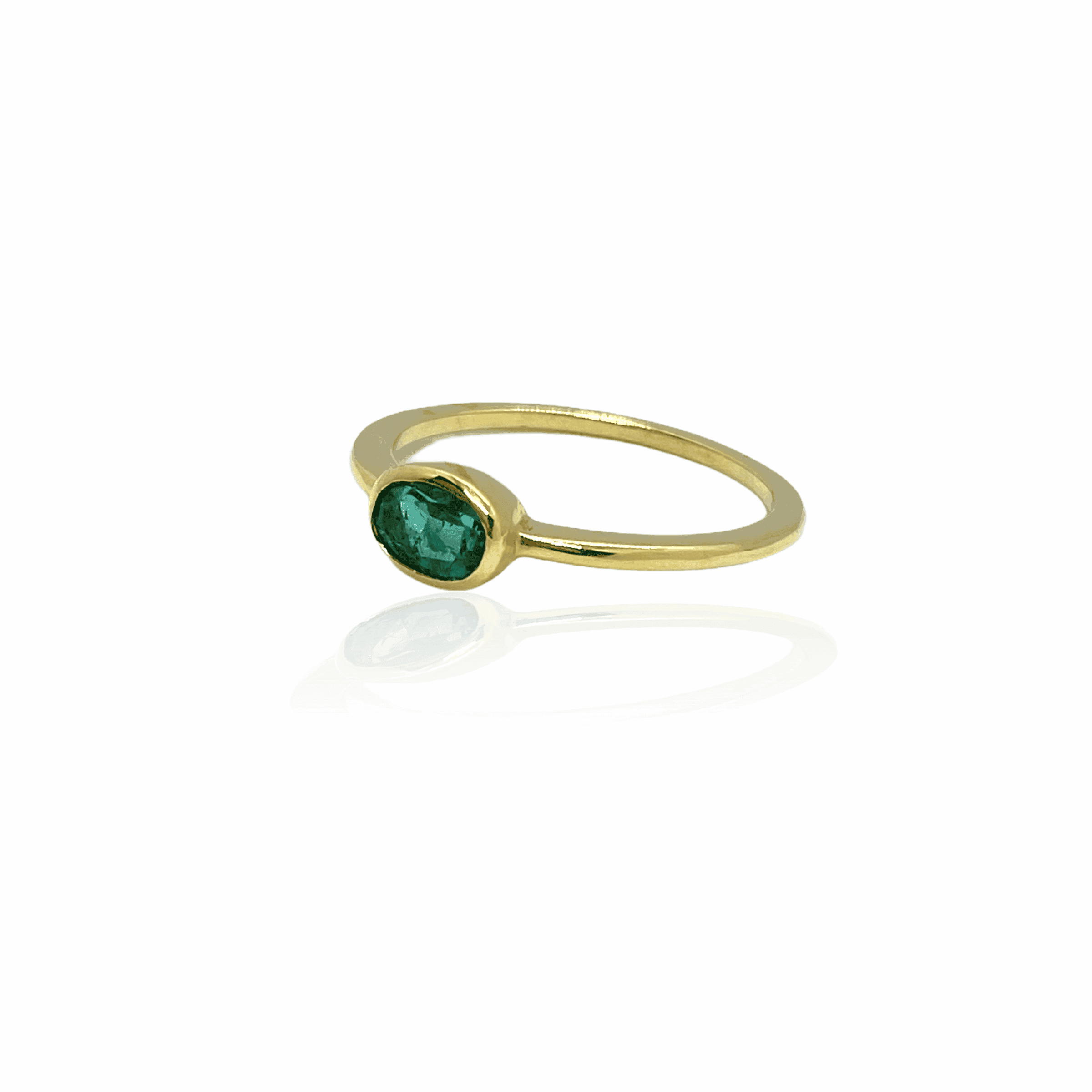 Vivid green emerald promise ring — Melina Fachidis (4)