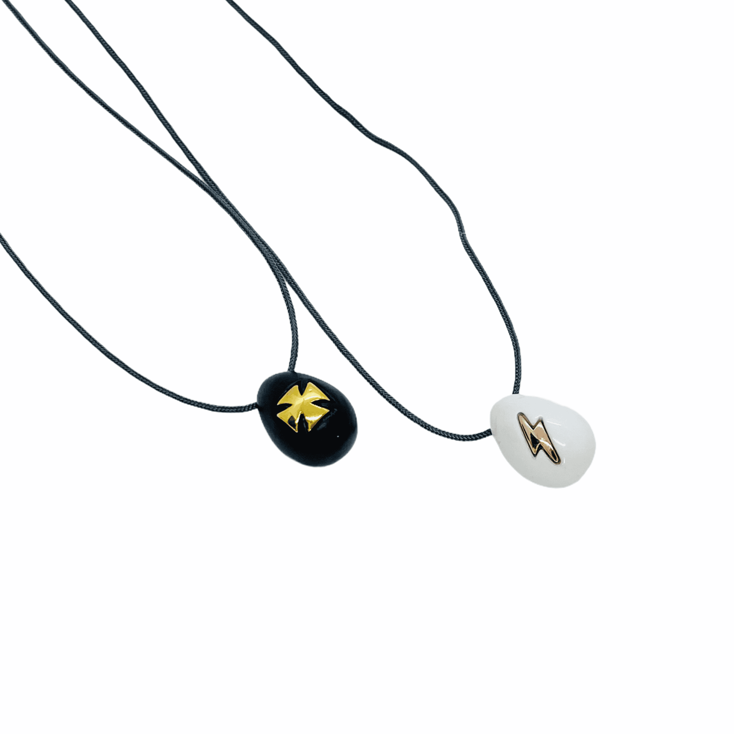 White egg shaped thunder pendant — Melina Fachidis (4)
